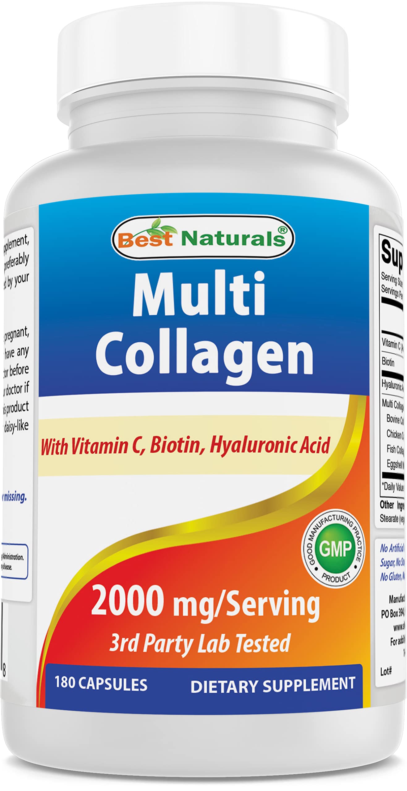 Best Naturals Multi Collagen 2000mg Capsules 180 Count