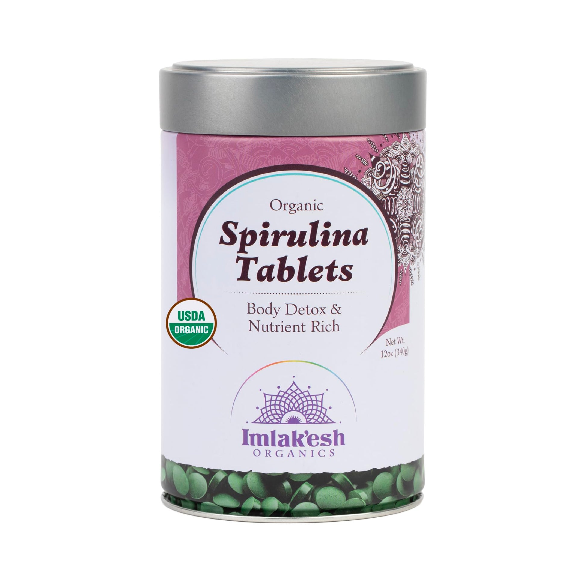 Imlak'esh Organics Spirulina Tablets, 12 Tablets