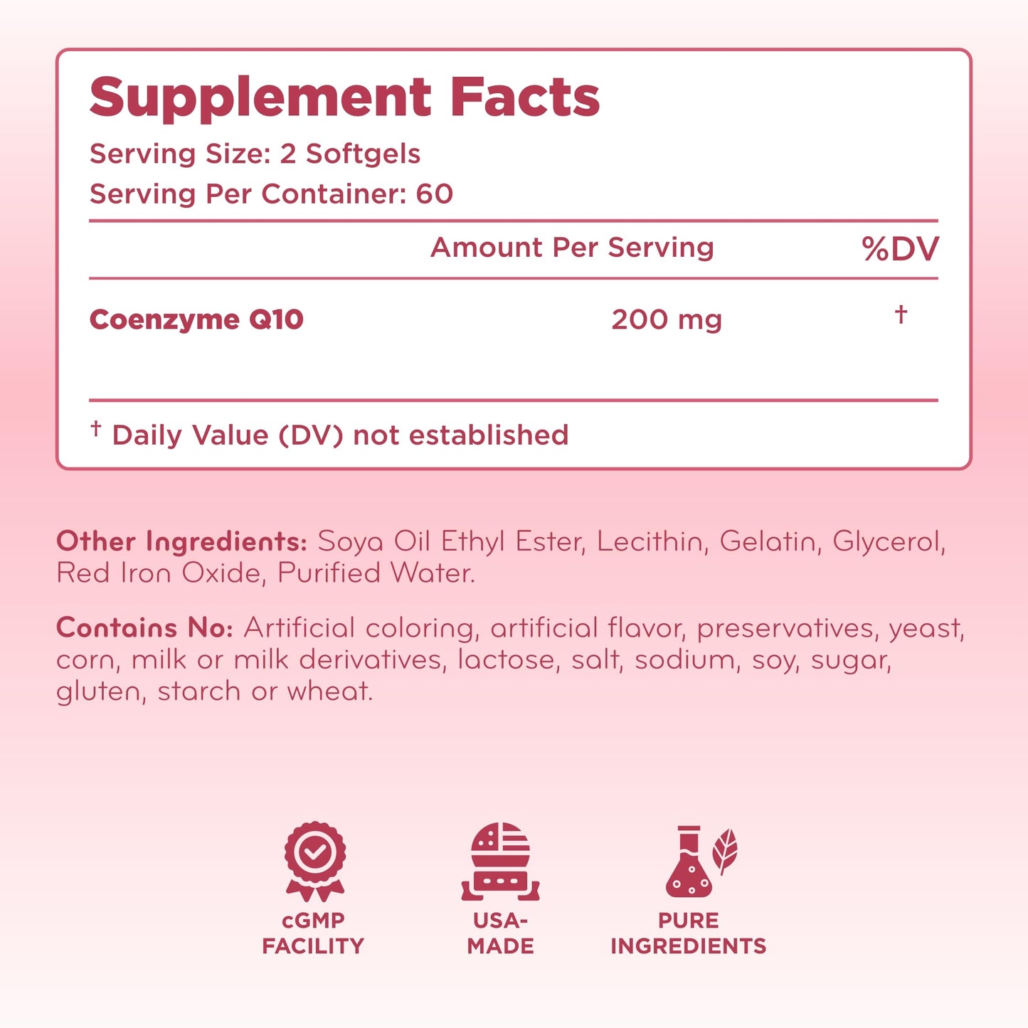 Clear Formulas CoQ10 200mg Capsule, 120 Capsules