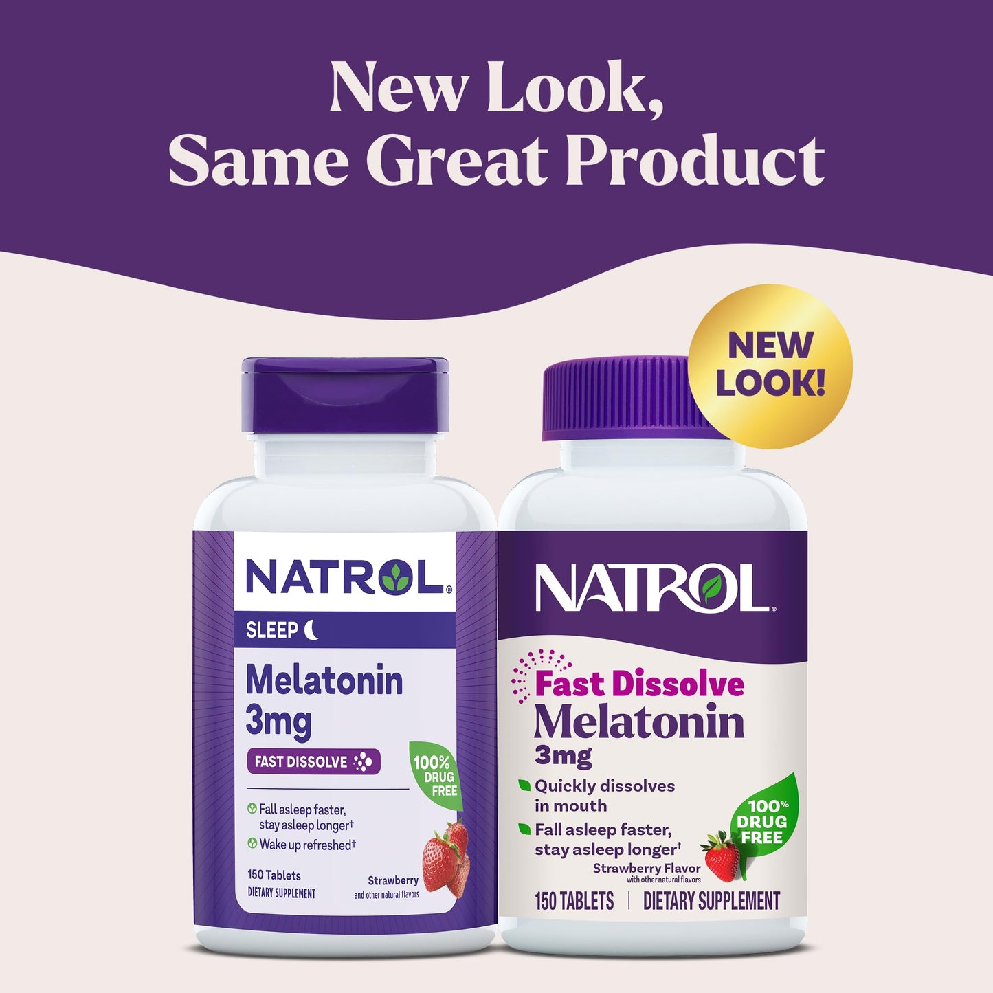 Natrol Fast Dissolve Melatonin 3 mg Tablet, 150 Count