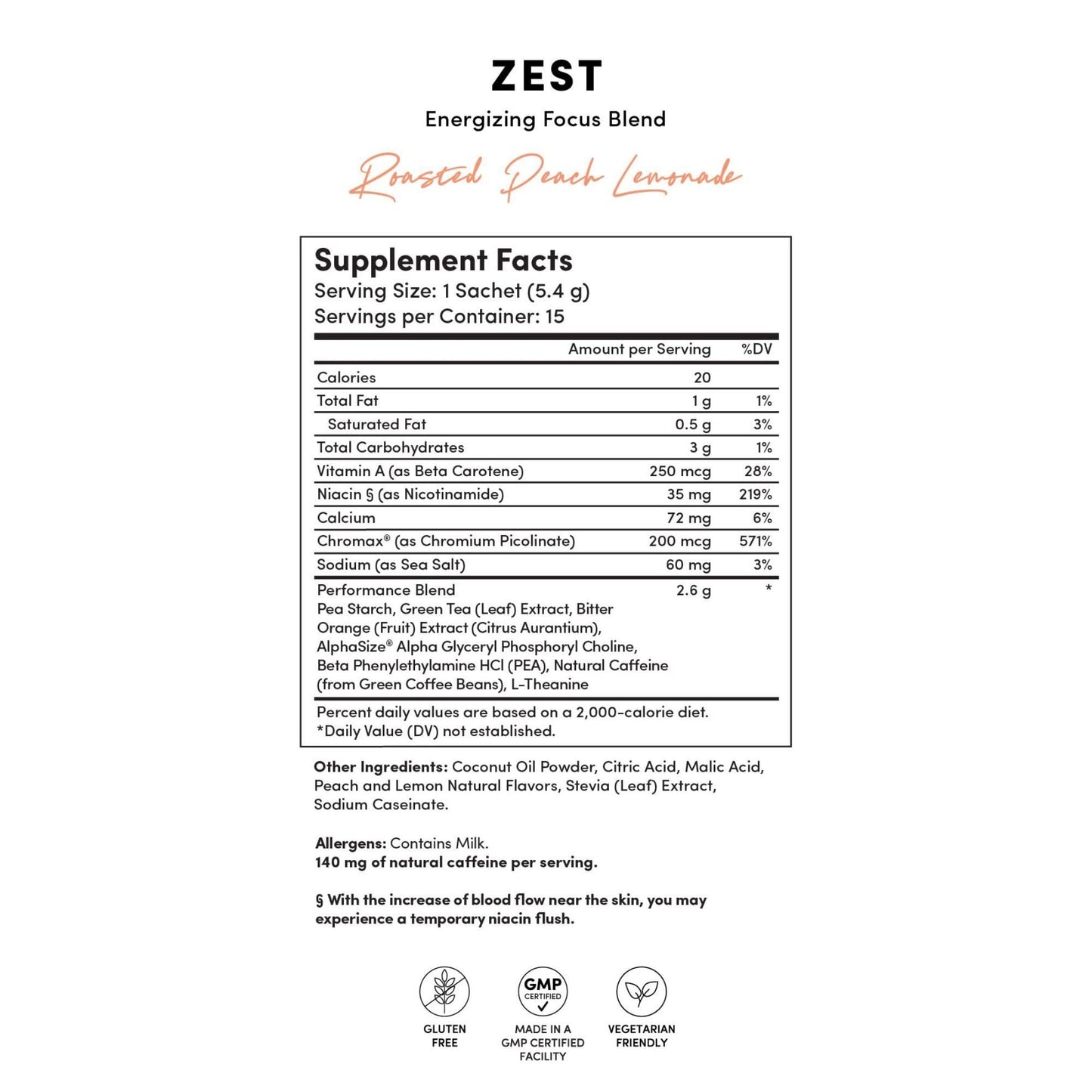 Tranont Zest Energizing Focus Blend Powder 2.8 oz