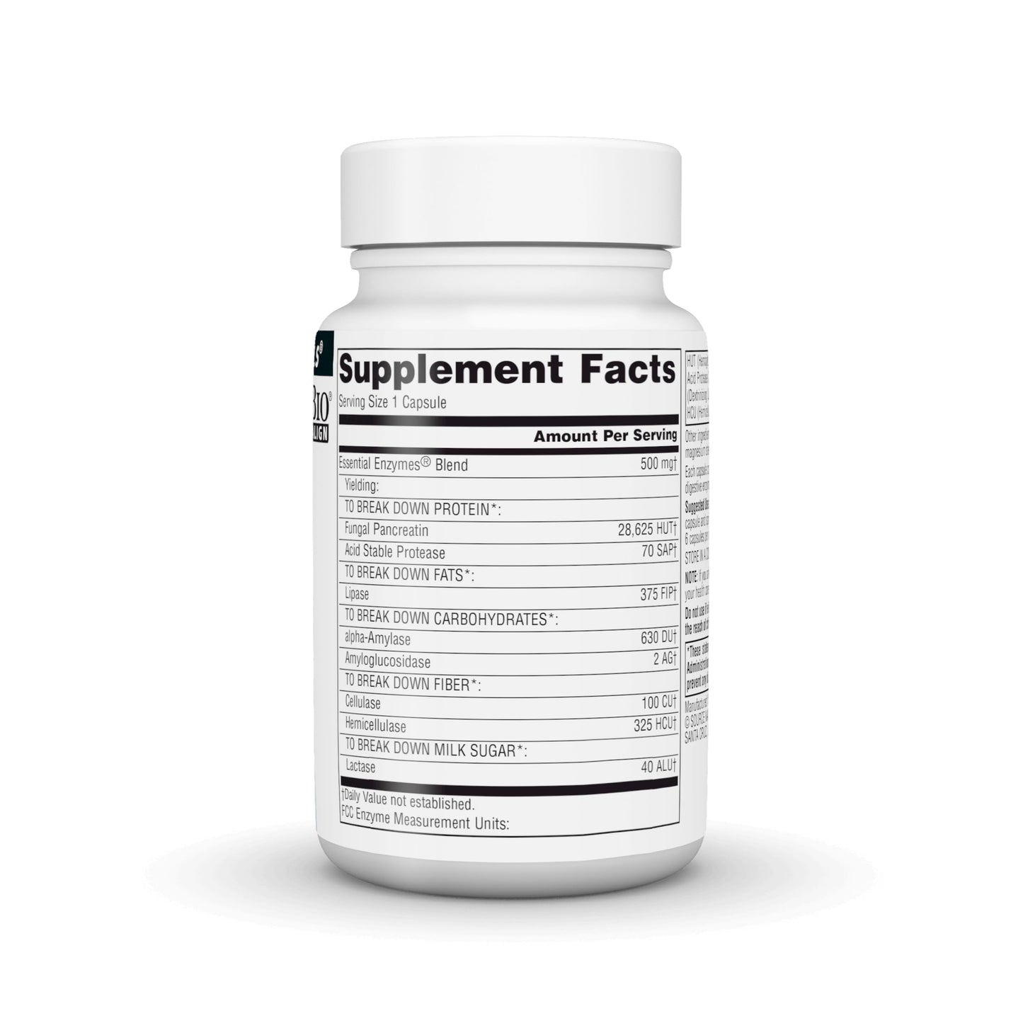 Source Naturals Essential Enzymes, Bio-Aligned Multiple Enzyme Supplement Capsule, 60 Capsules