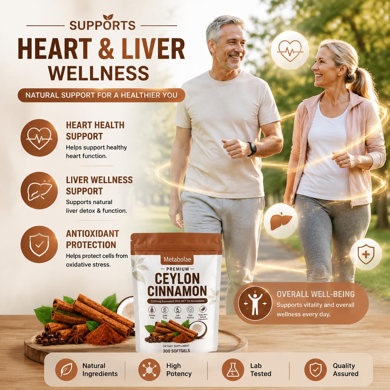 Lumine Organics Berberine Metabolae Ceylon Cinnamon with MCT Oil Capsules, 1 Capsule