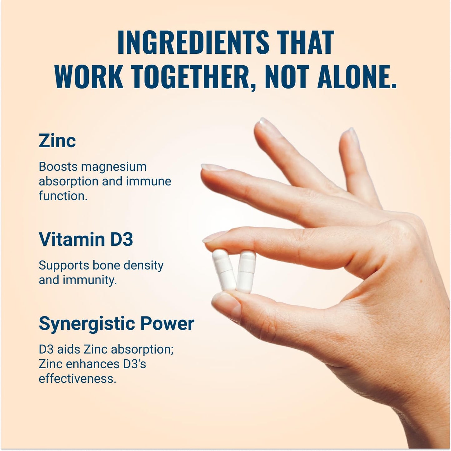 Live Conscious Magwell Magnesium Zinc & Vitamin D3 Capsules 120 Count