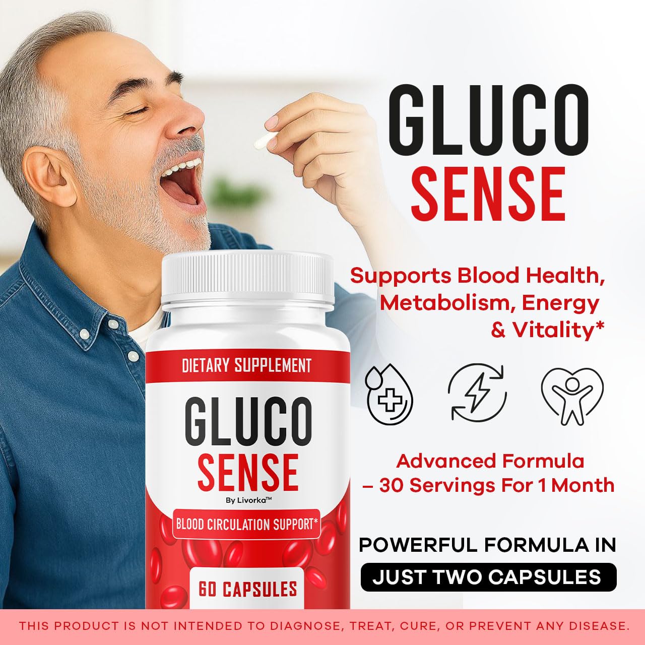LIVORKA GlucoSense Capsules, 300 Capsules