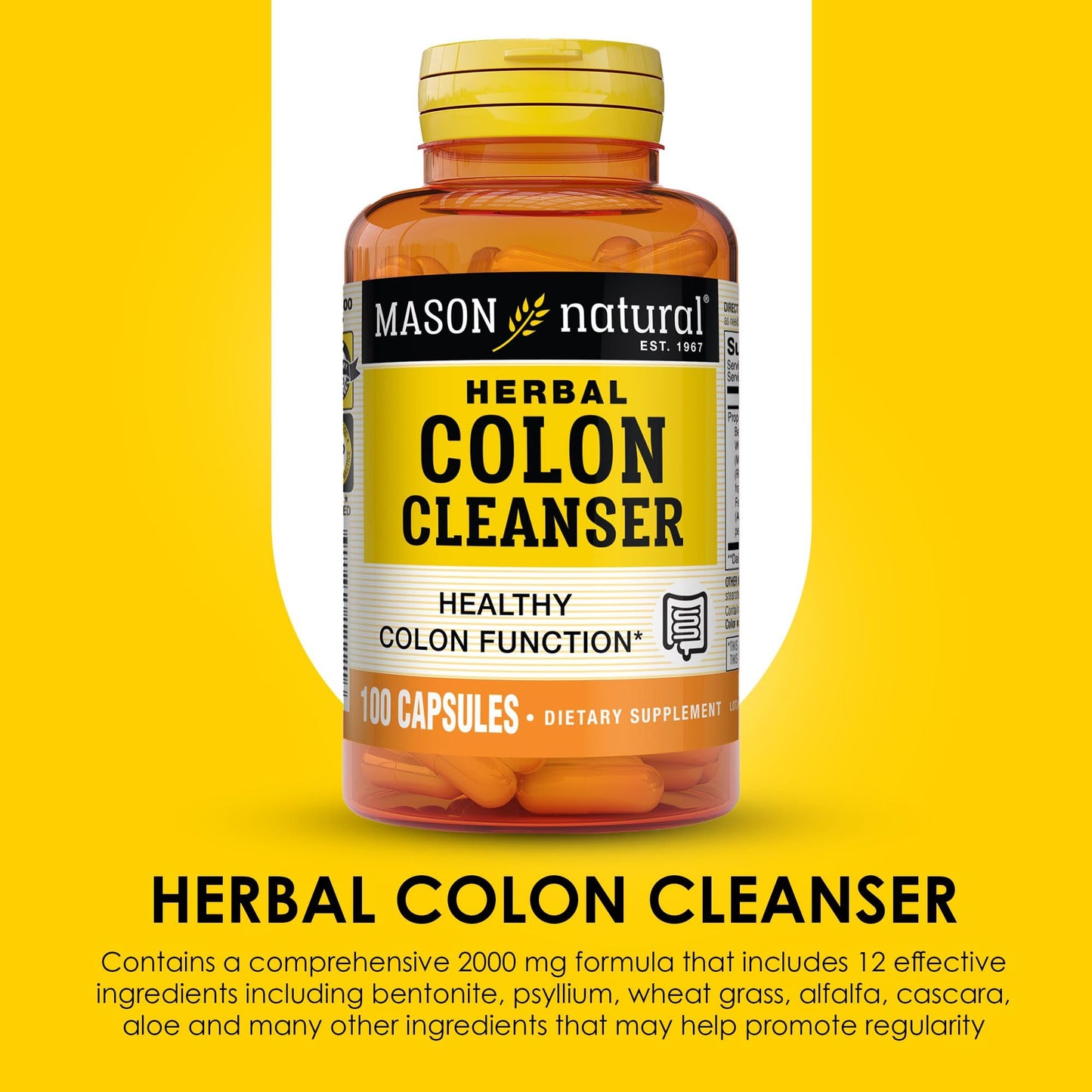 MASON NATURAL Herbal Colon Cleanser Capsules 300