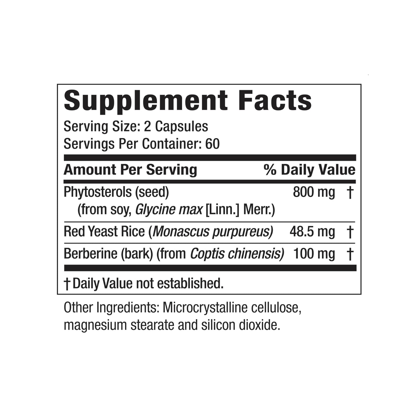 American BioSciences CholestSolve Complete Cholesterol Support Supplement with Plant Sterols 800mg, Red Yeast Rice, Berberine & Phytosterols Capsules, 120 Count