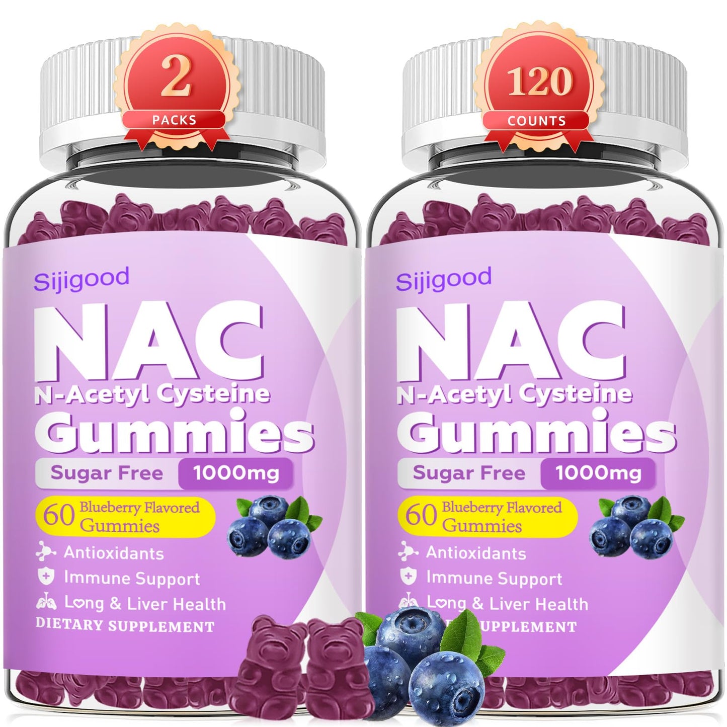 Sijigood NAC Gummies 120 Count