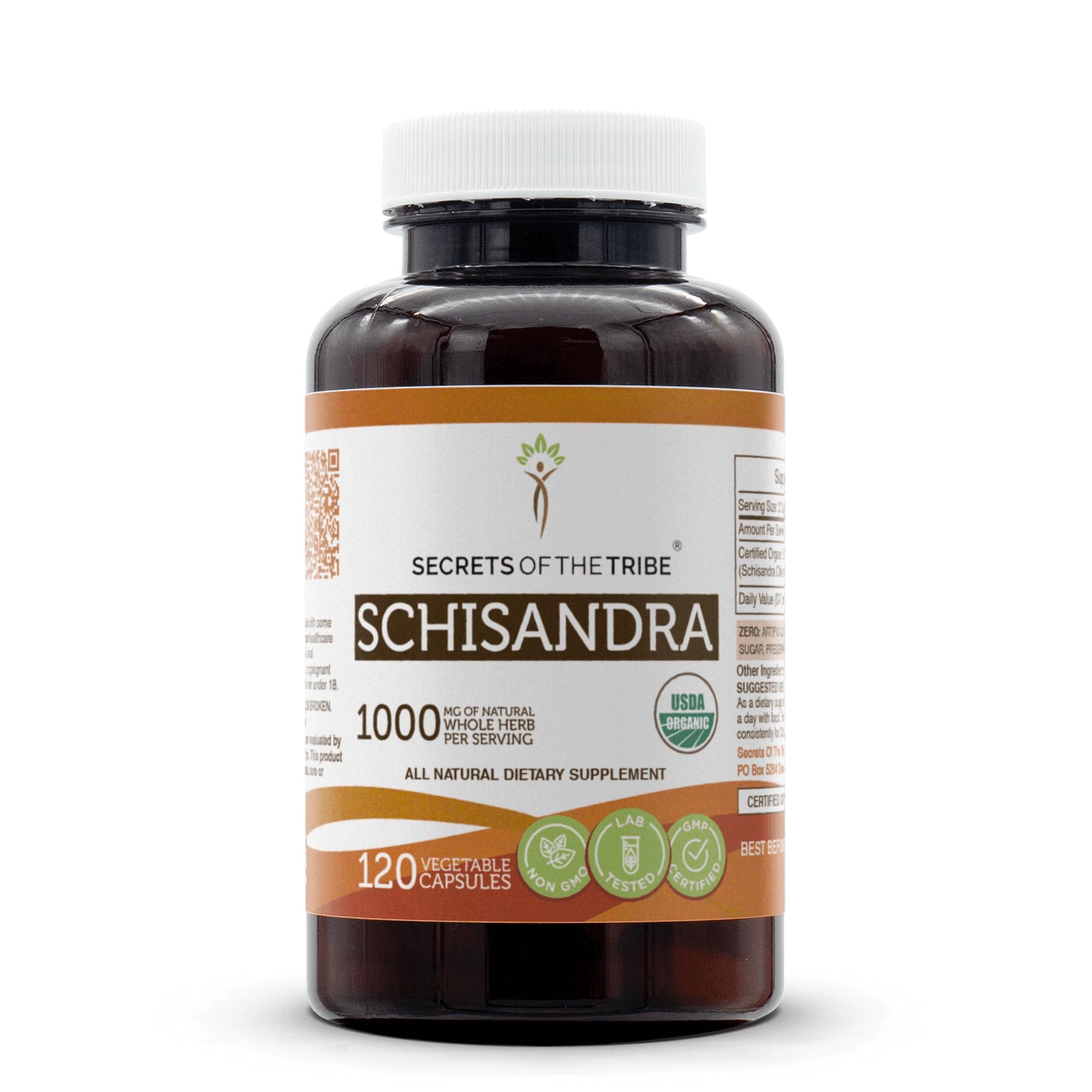 Secrets of the Tribe Schisandra USDA Organic Capsules 120 Count