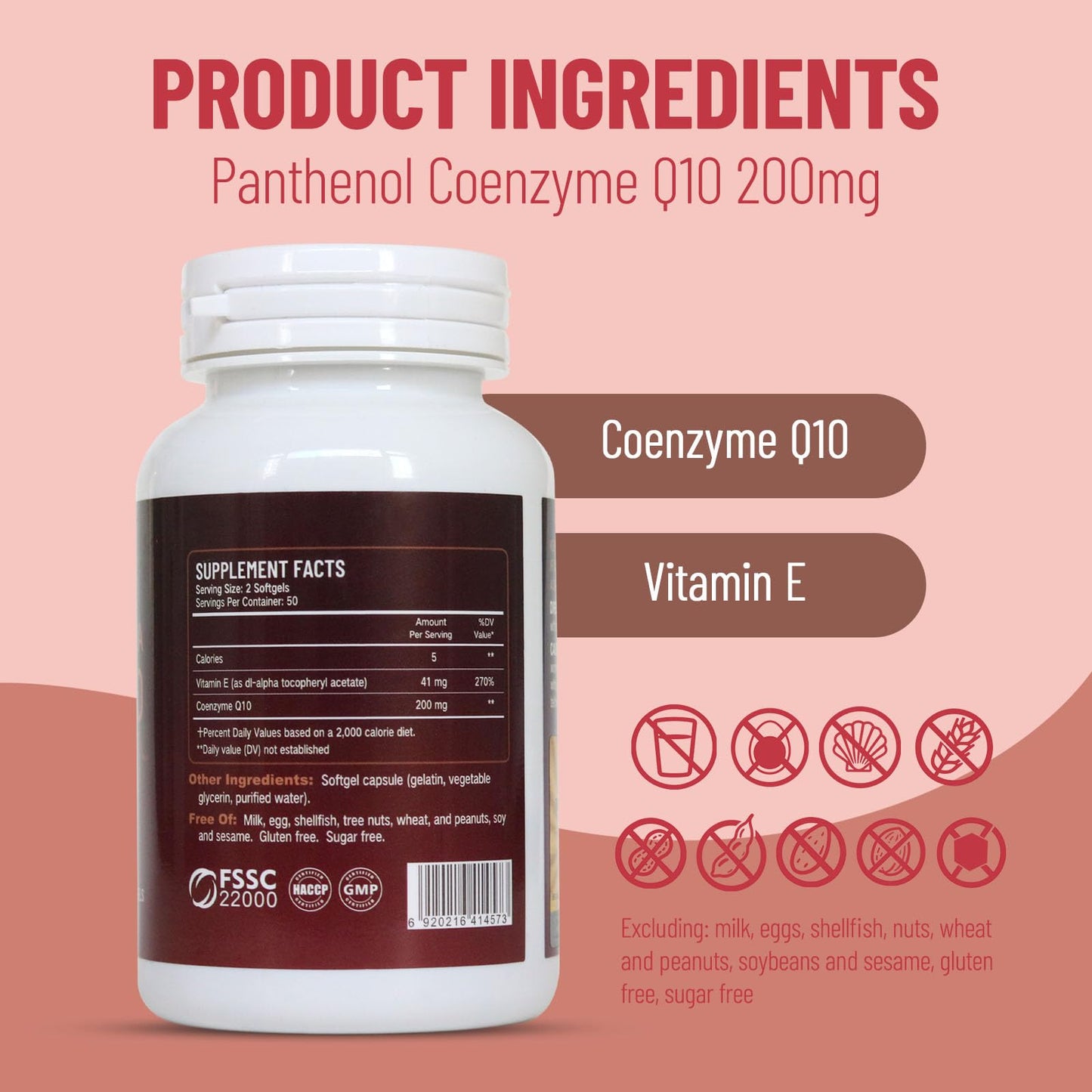 Wins Town CoQ10 Ultra Softgels 200mg, 100 Count