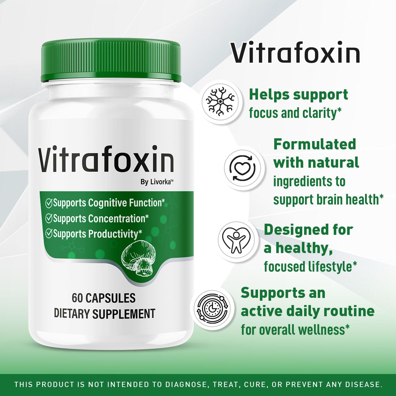 LIVORKA Vitrafoxin Capsules Formula, 300 Capsules