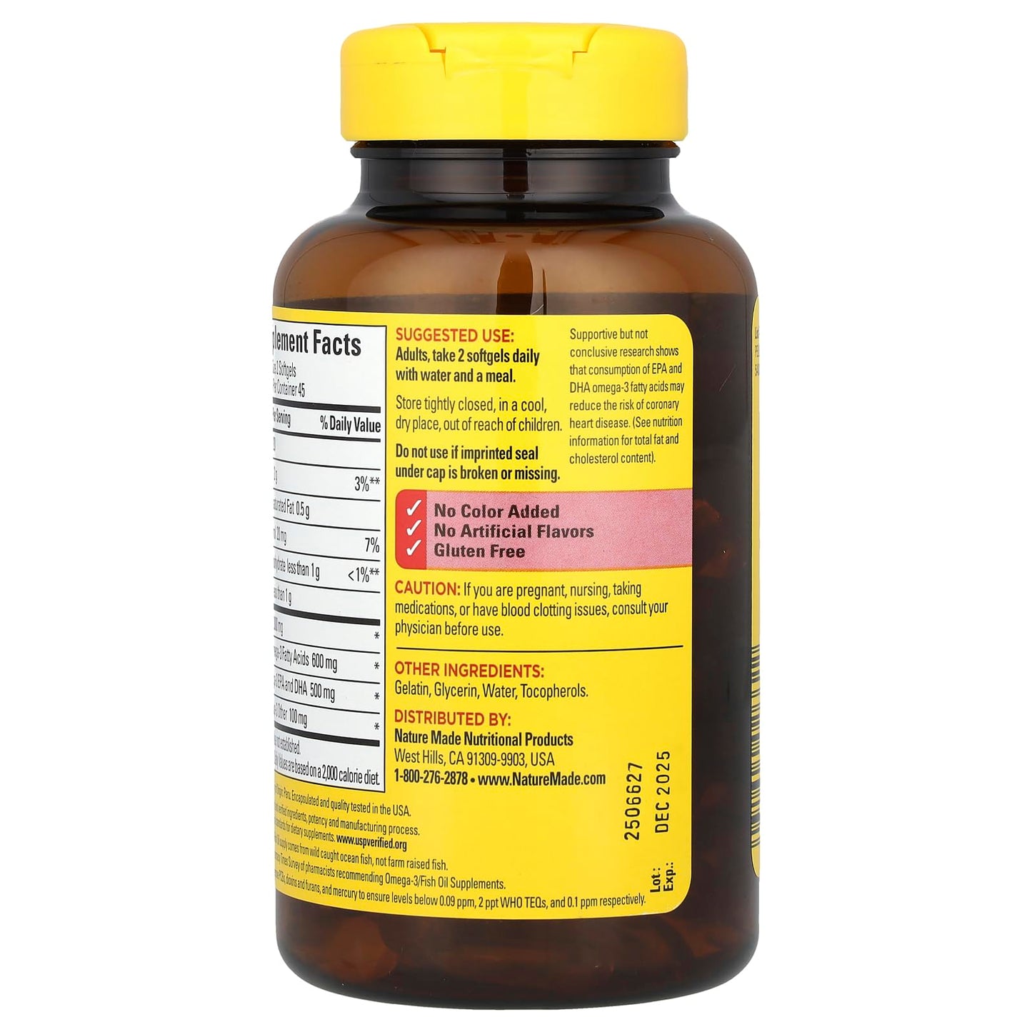 Nature Made Fish Oil 1000 mg Softgel, 90 Softgels