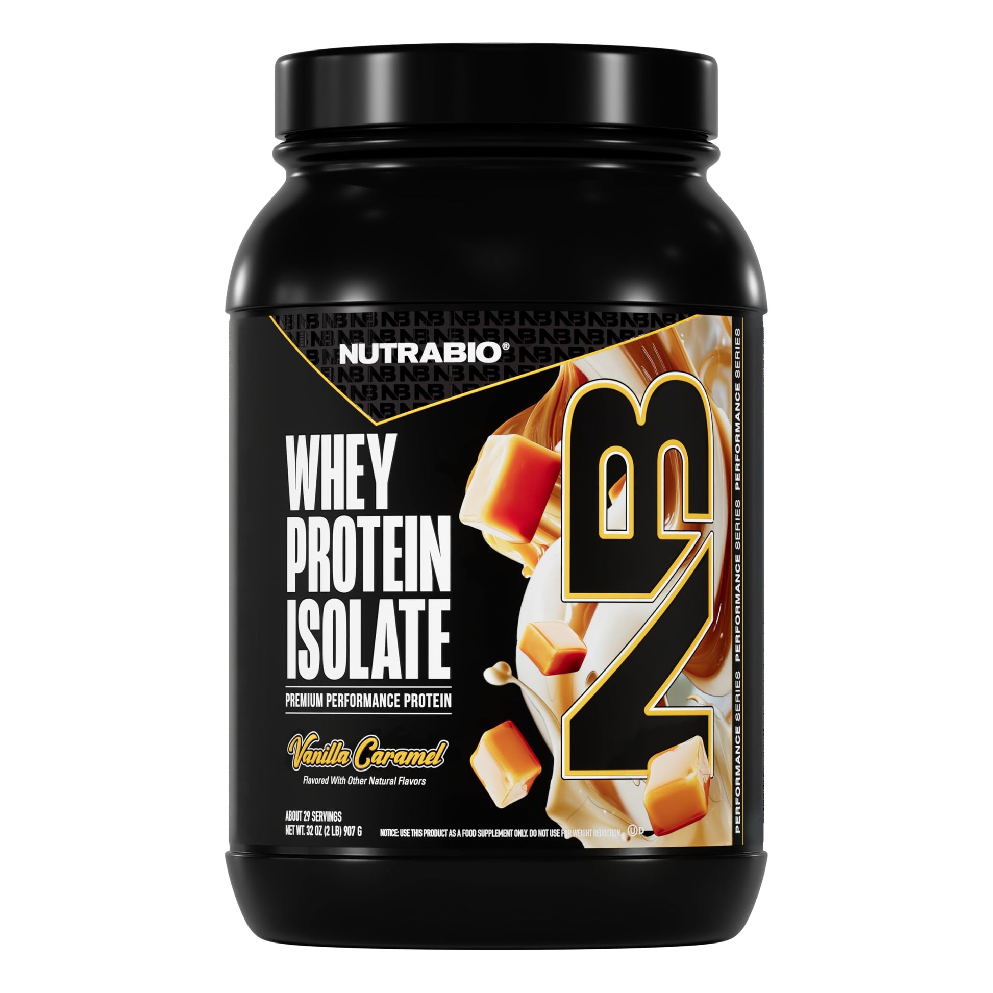 NutraBio 100% Whey Protein Isolate Protein Powder Alpine Vanilla, 32 Servings