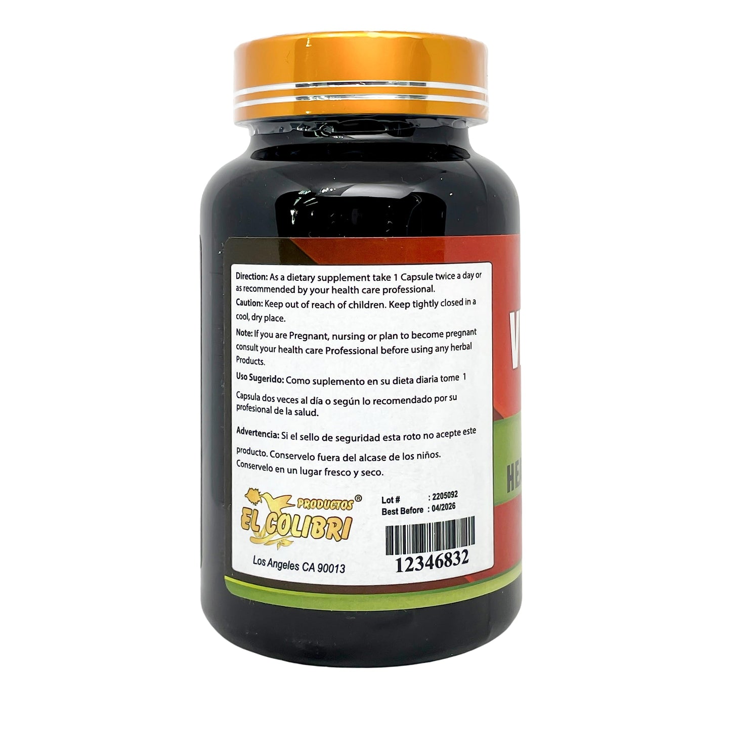Productos El Colibri Vitamin D3 5000 UI 125mcg 90 Capsules