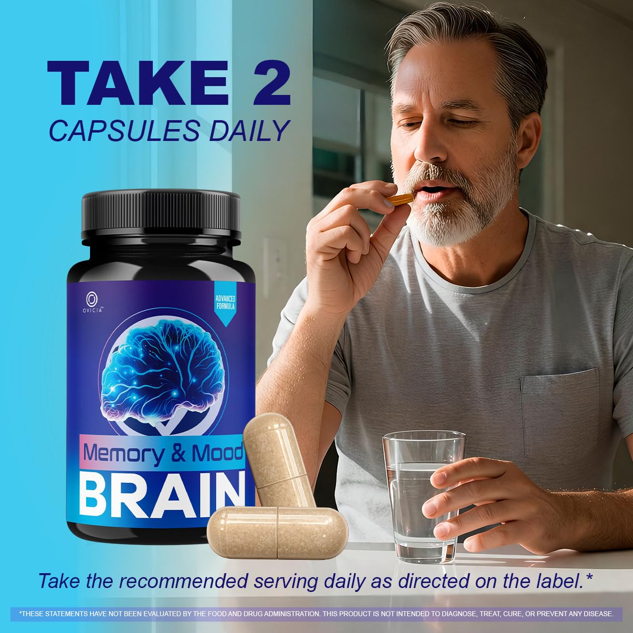 OVICIA Memory and Mood Brain Capsules 180 Capsules