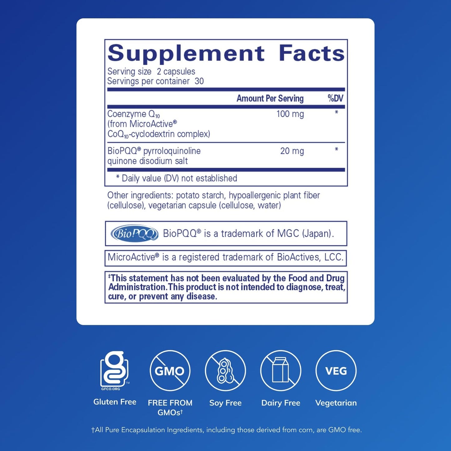 Pure Encapsulations SR-CoQ10 with PQQ 60 Capsules