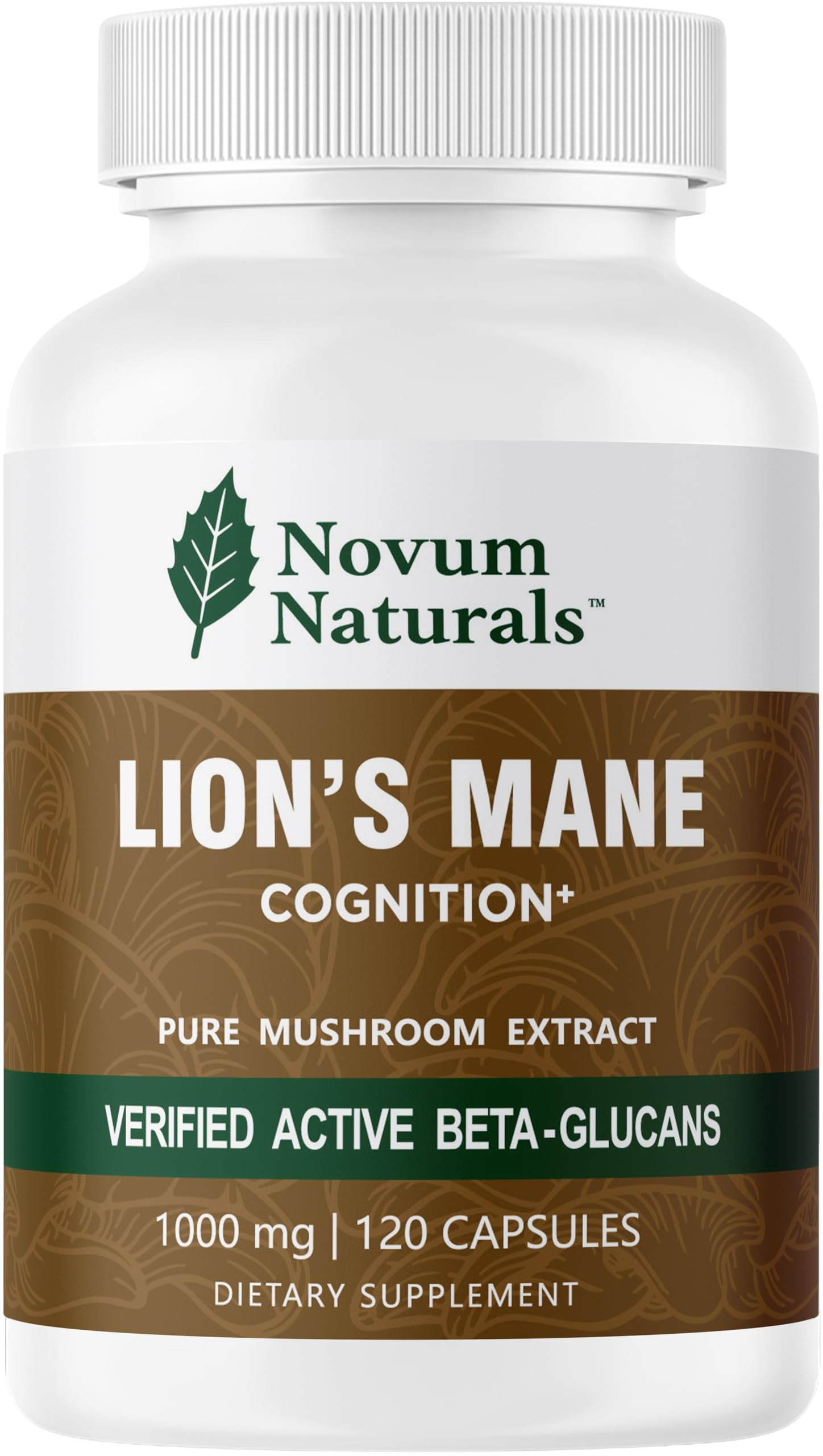 Novum Naturals Lion’s Mane Mushroom Extract Capsules 120 Count