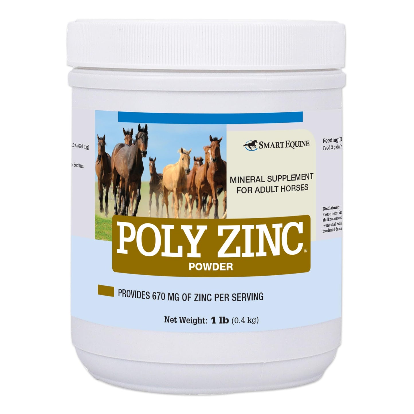 SMARTPAK SmartEquine Poly Zinc Powder 1 Pound