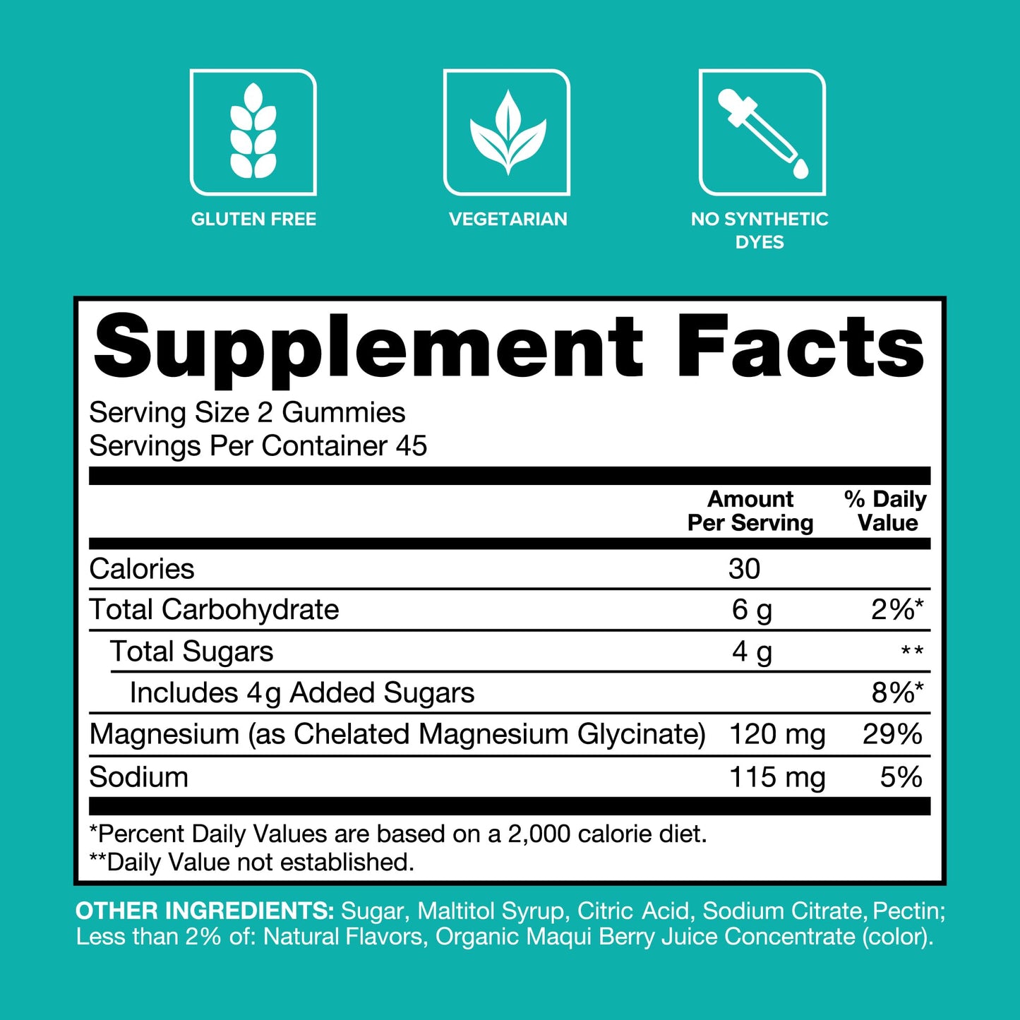 Qunol Magnesium Glycinate Gummies, 120 mg Magnesium Glycinate, High Absorption, Mixed Berry, 90 Gummies