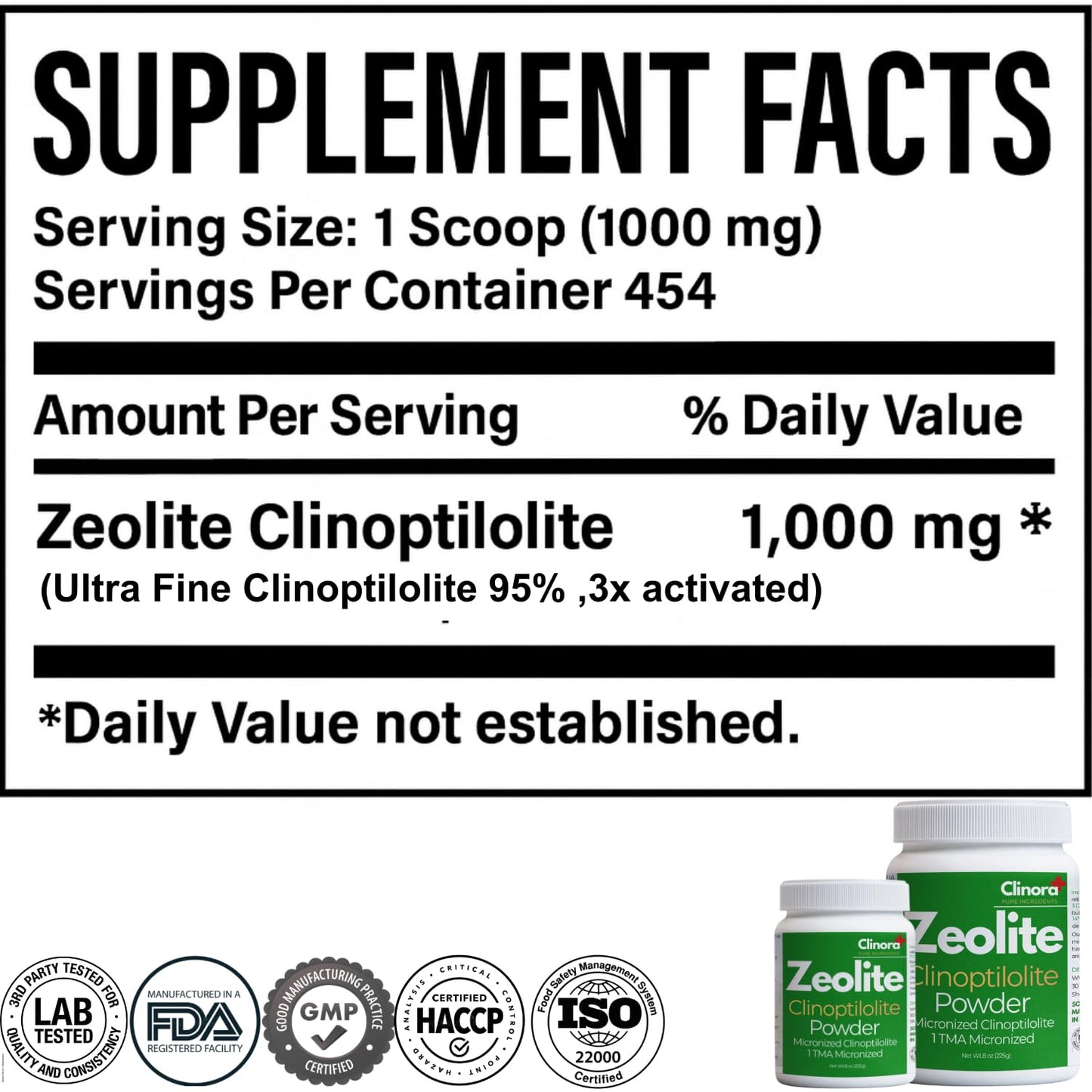 Clinora Zeolite Detox Powder 16