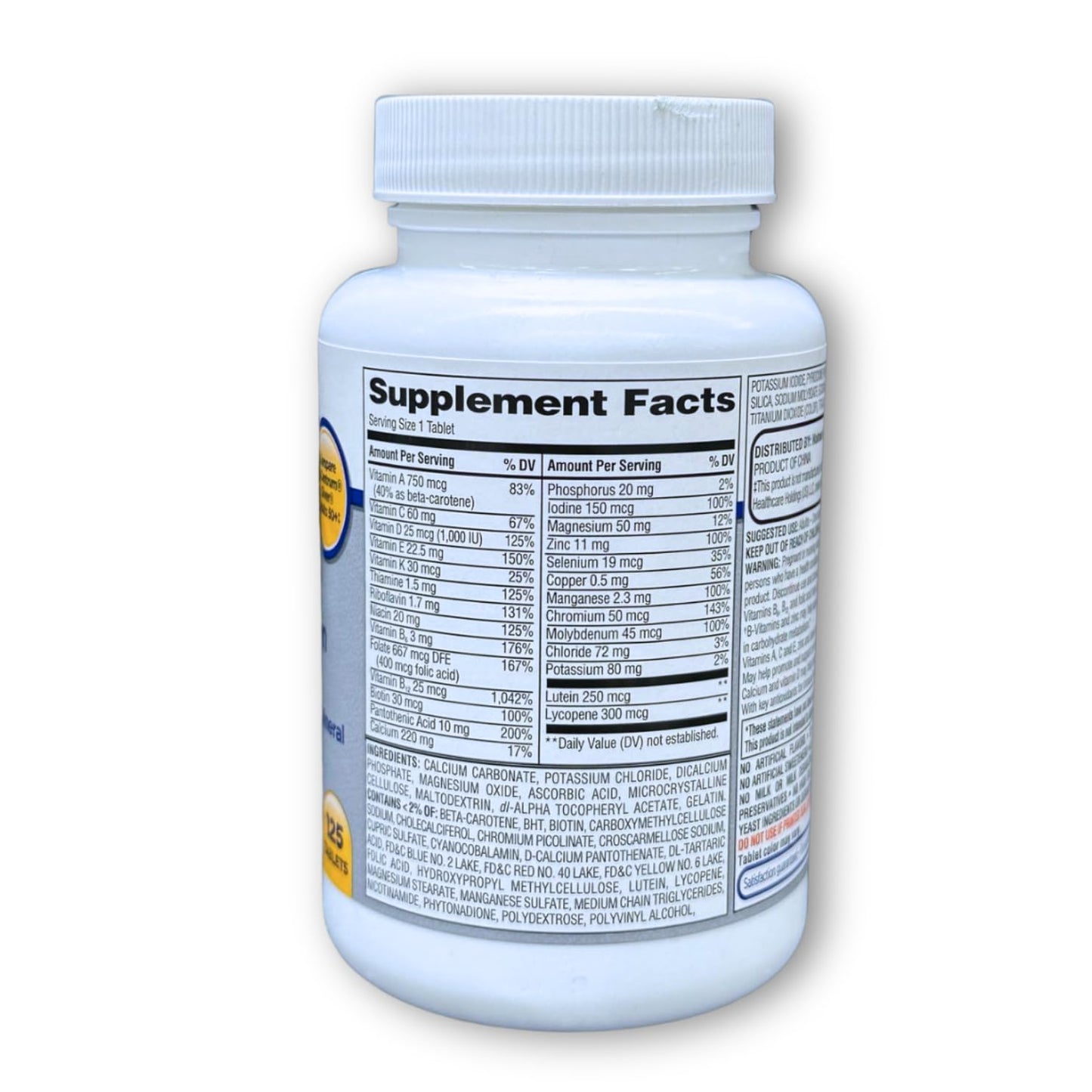 FUSION SHOP STORE Multivitamin Multimineral for Adults 50+ 220 Tablets