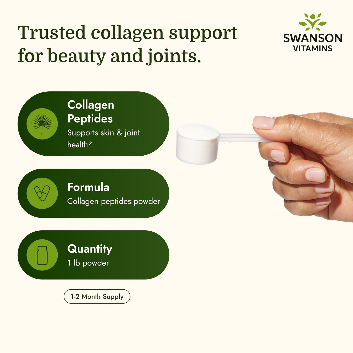 Swanson High Plains Collagen Hydrolysate Peptides Powder 16 oz