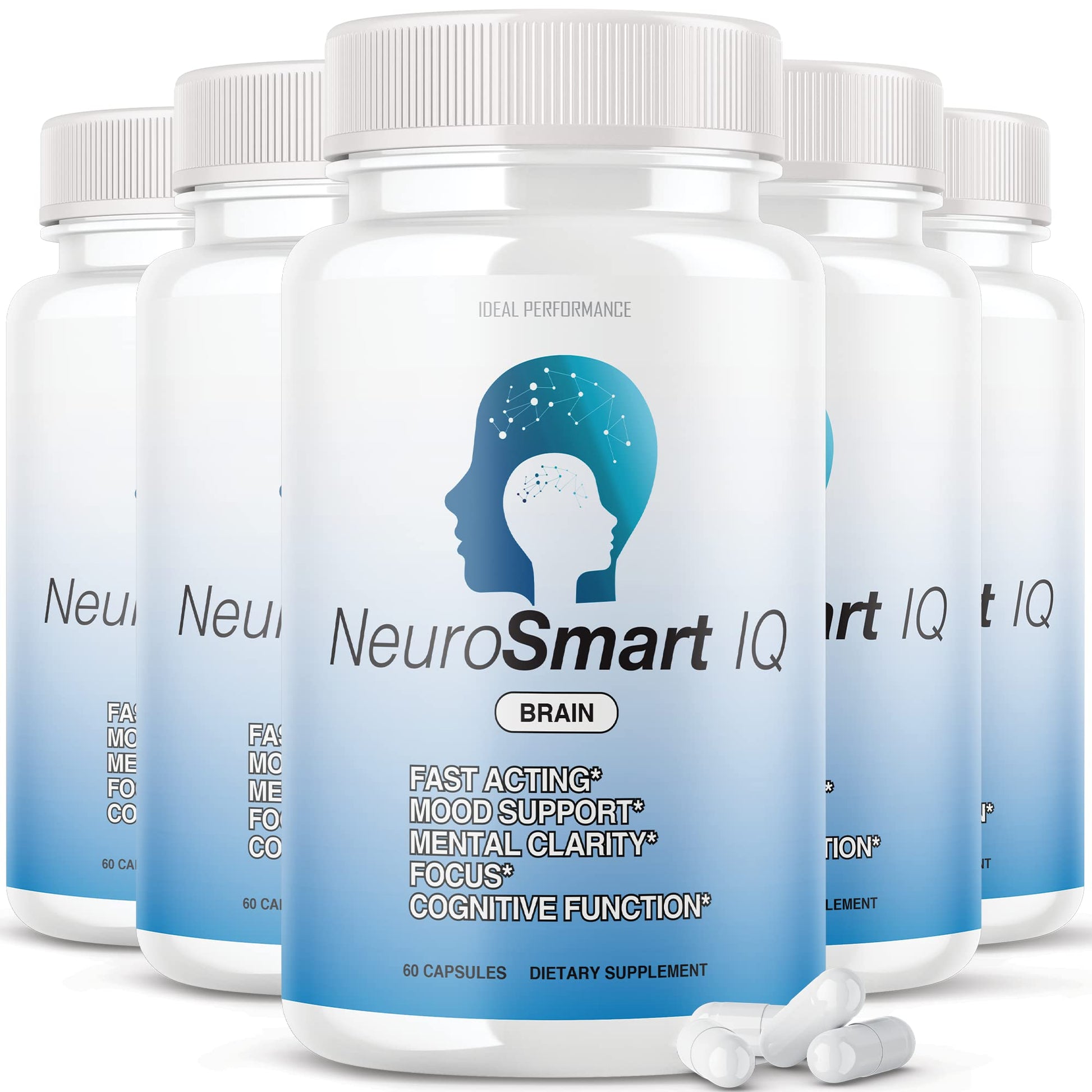 IDEAL PERFORMANCE Neuro Smart IQ Brain Pills Mind Energy Plus Capsules 300 Capsules