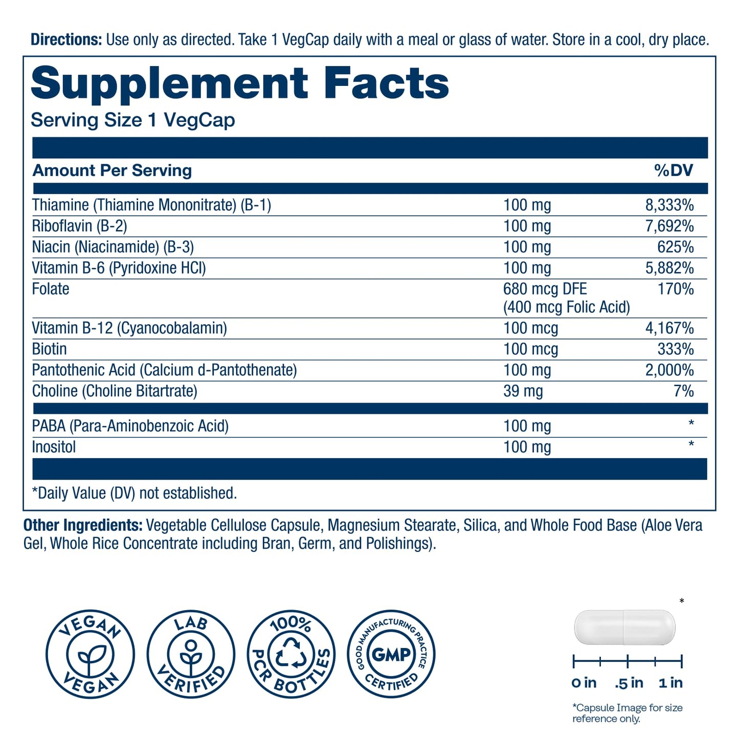 Solaray B-Complex 100-250 Capsules 250