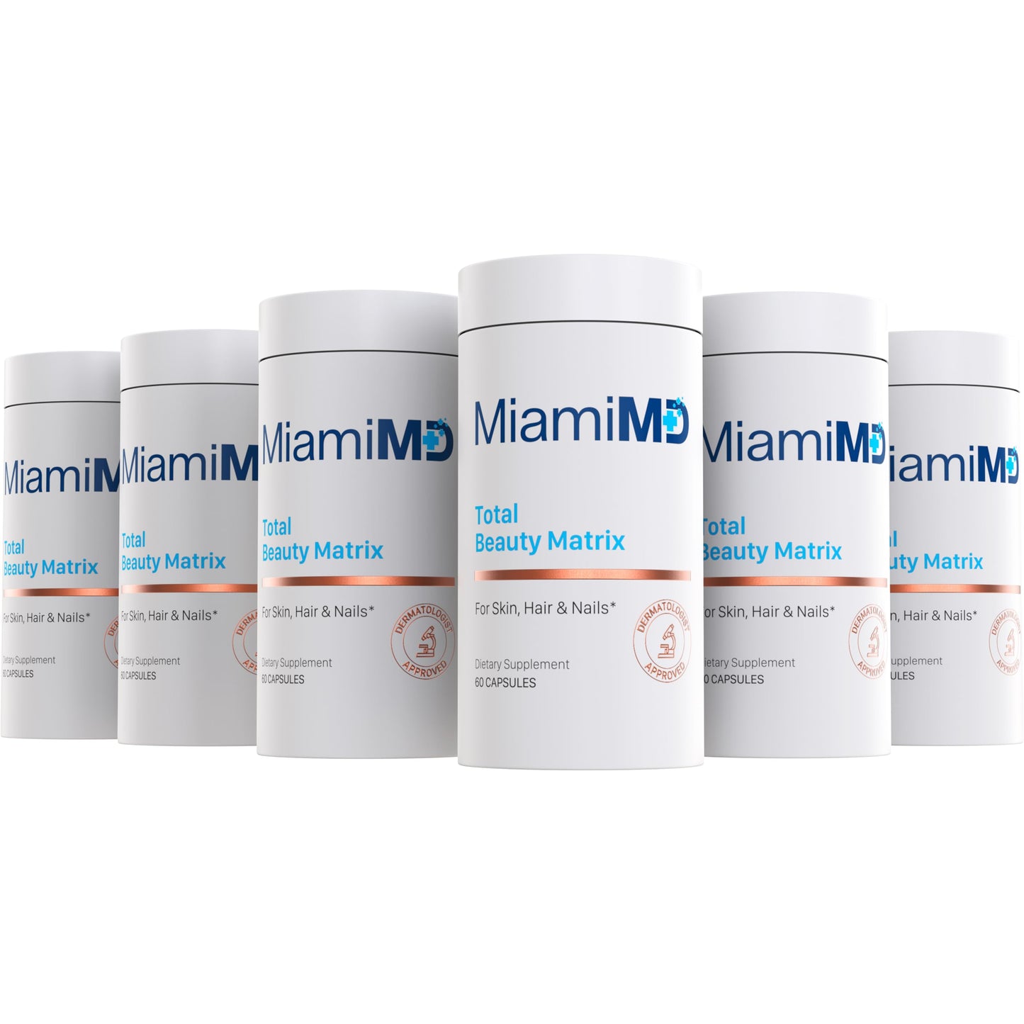 MiamiMD Total Beauty Matrix Collagen Supplements for Women Capsules 6 Pack