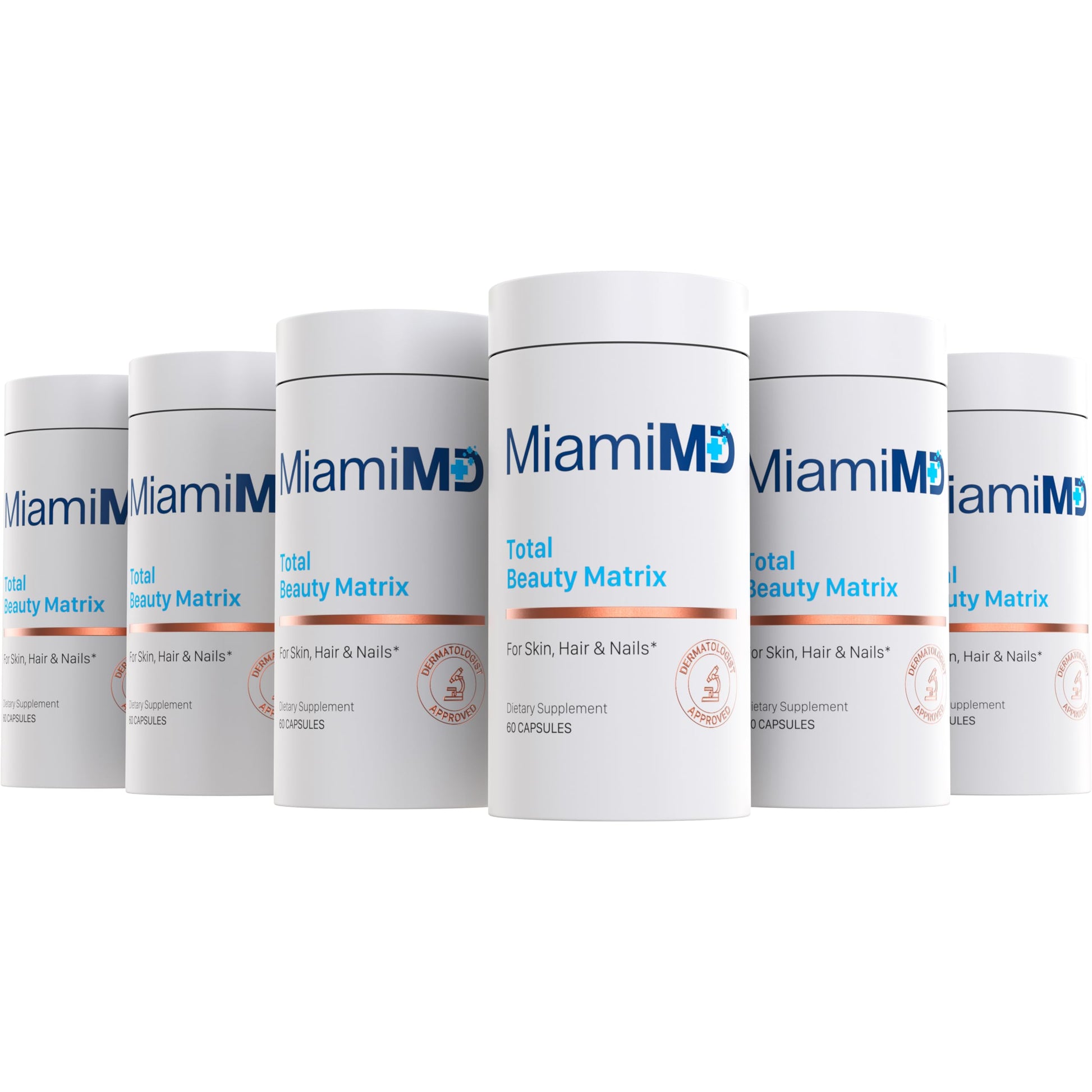 MiamiMD Total Beauty Matrix Collagen Supplements for Women Capsules 6 Pack
