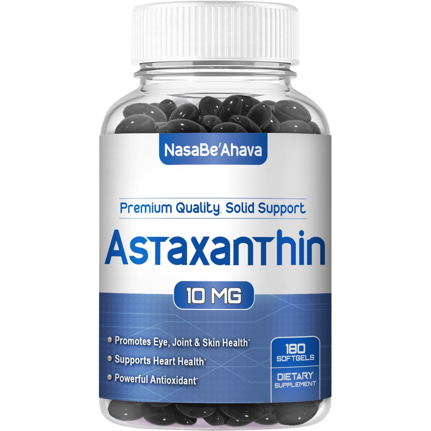 NasaBeahava Astaxanthin Supplement Capsule 180 Count