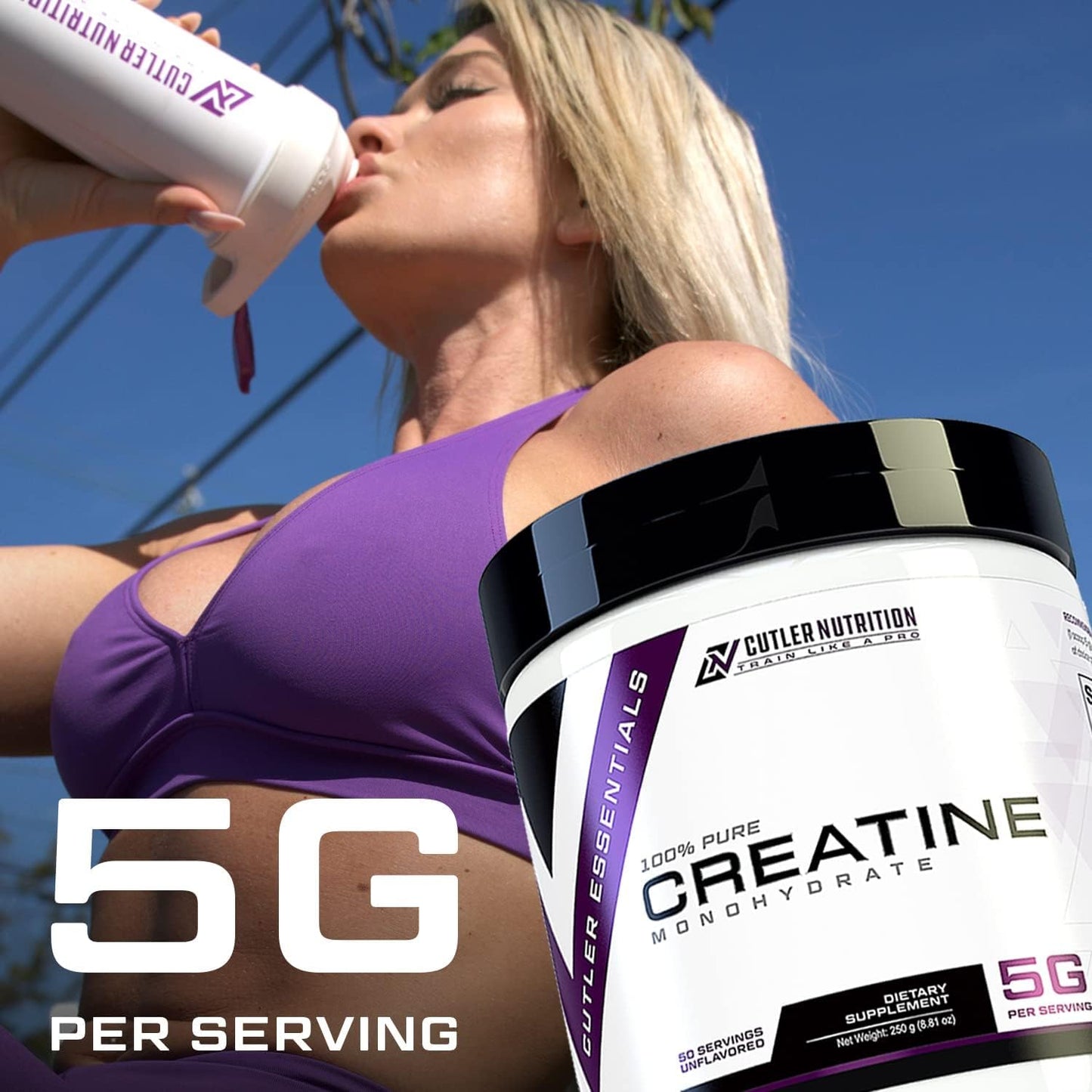 Cutler Nutrition Pure Creatine Monohydrate Powder 50 Servings