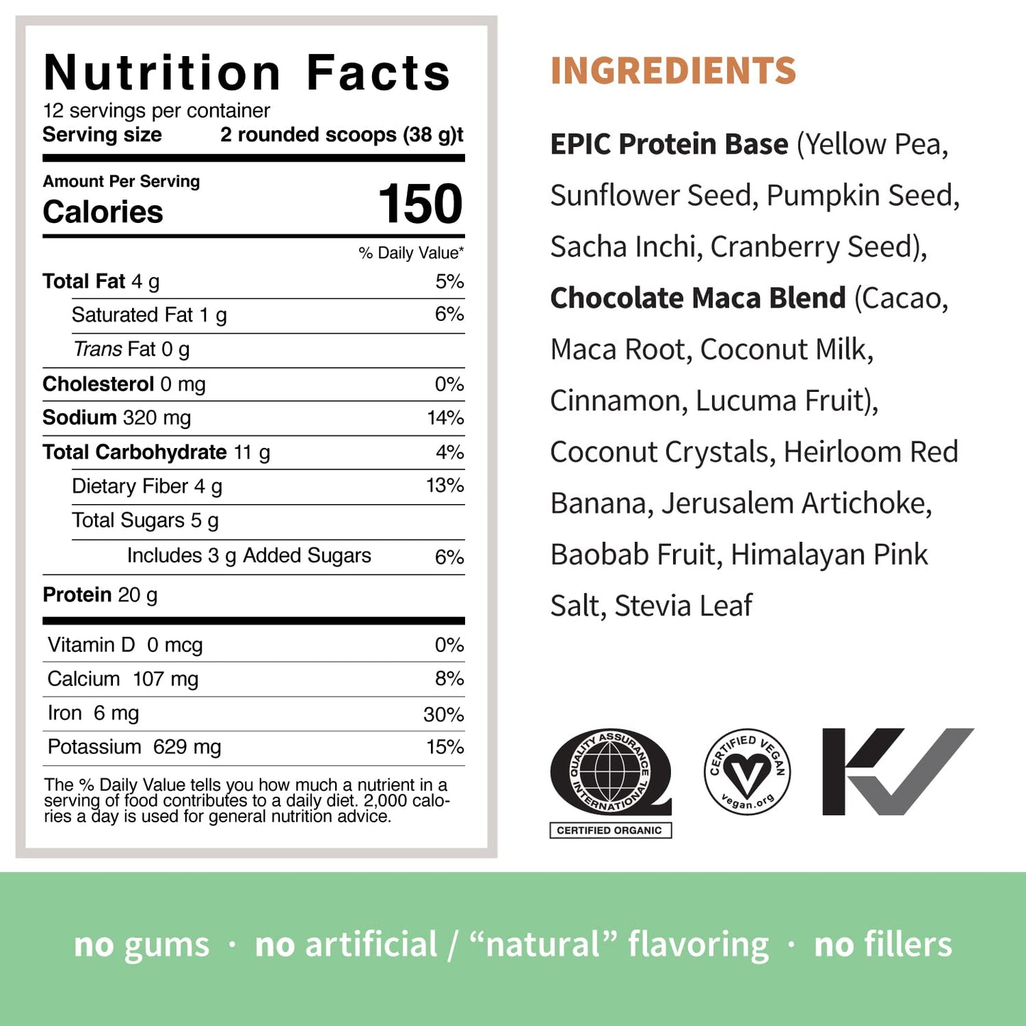 Sprout Living Epic Protein Bundle - Original, Chocolate Maca & Vanilla Lucuma Protein Powder, 1 lb, 12 Servings, 2-Pack