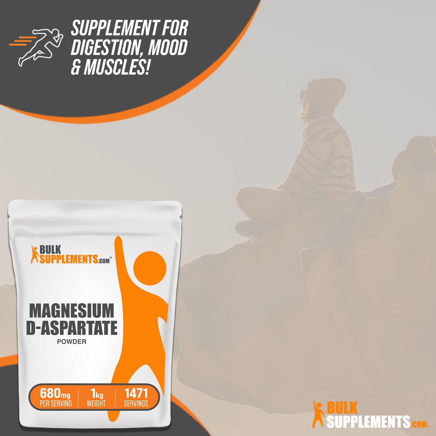 BulkSupplements Magnesium D-Aspartate Powder 35.27 Ounce