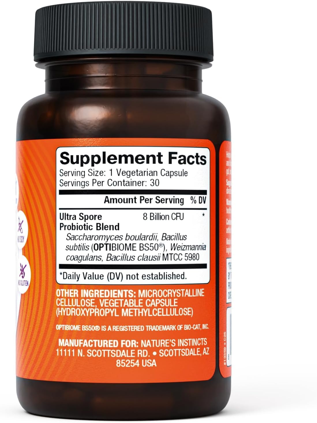 Natures Instincts Ultra Spore Probiotic with Live Strains 30 Capsules