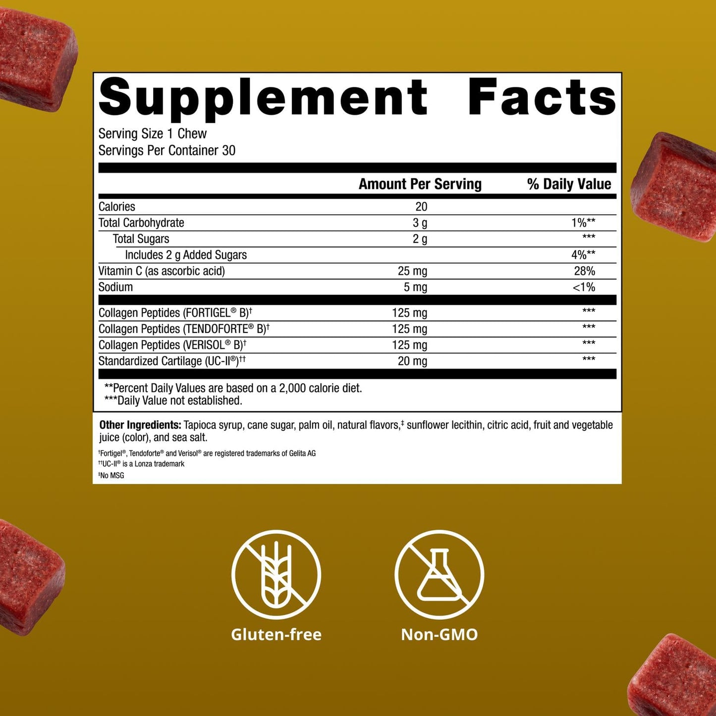 Metagenics StayStrong+ 4-in-1 Collagen Whole Body Chewable 30 Chews