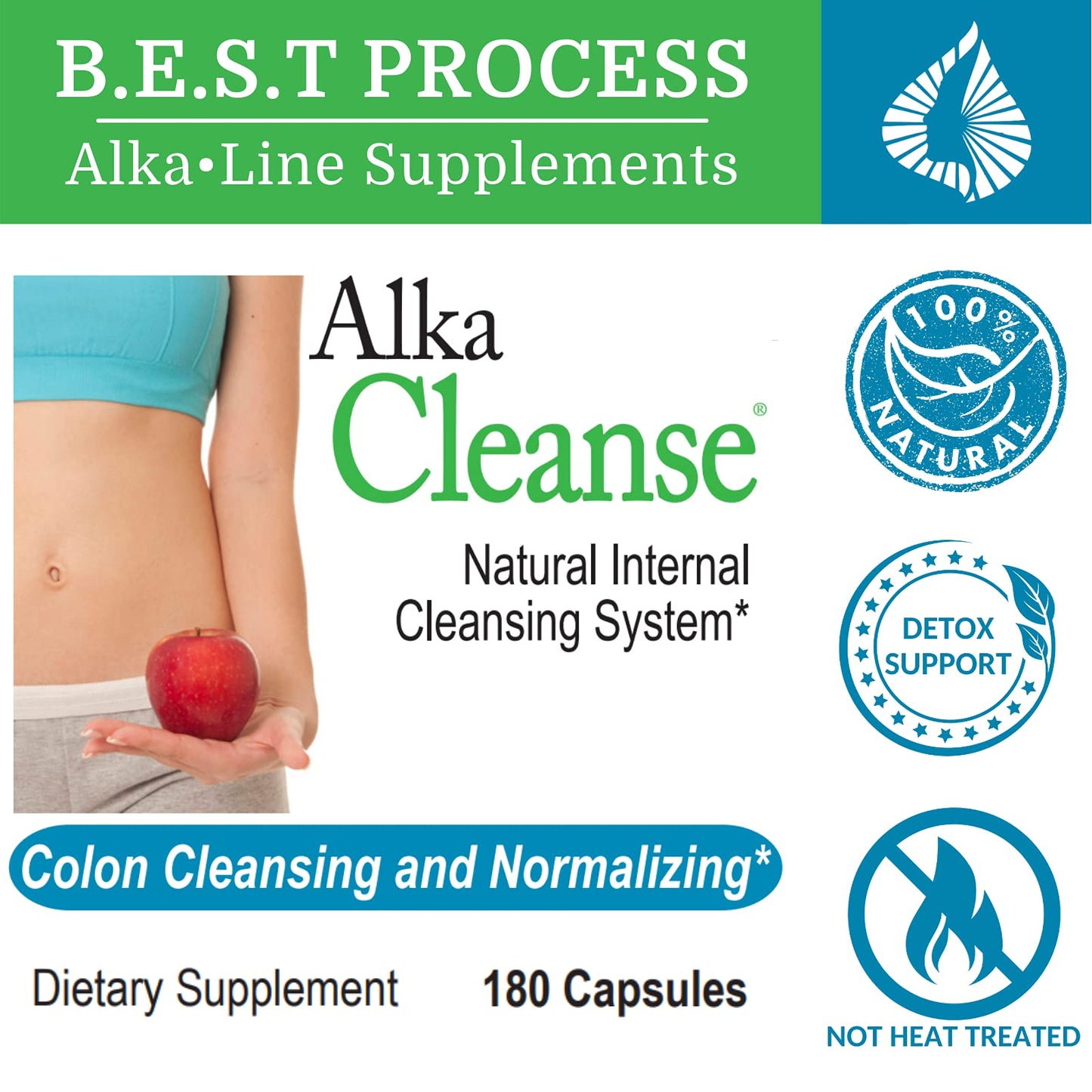 Morter HealthSystem Alka Cleanse Best Process Alkaline Herbal Detox Colon Cleanse & Digestive Distress Formula Psyllium Husk, Probiotics, Enzymes & Herbs Capsule 1