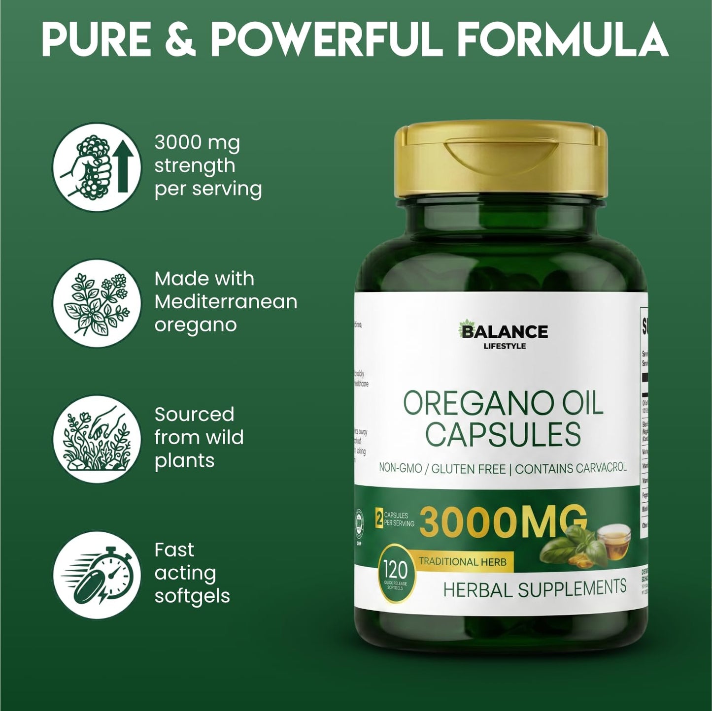 LaSognna Oil of Oregano Softgels 120