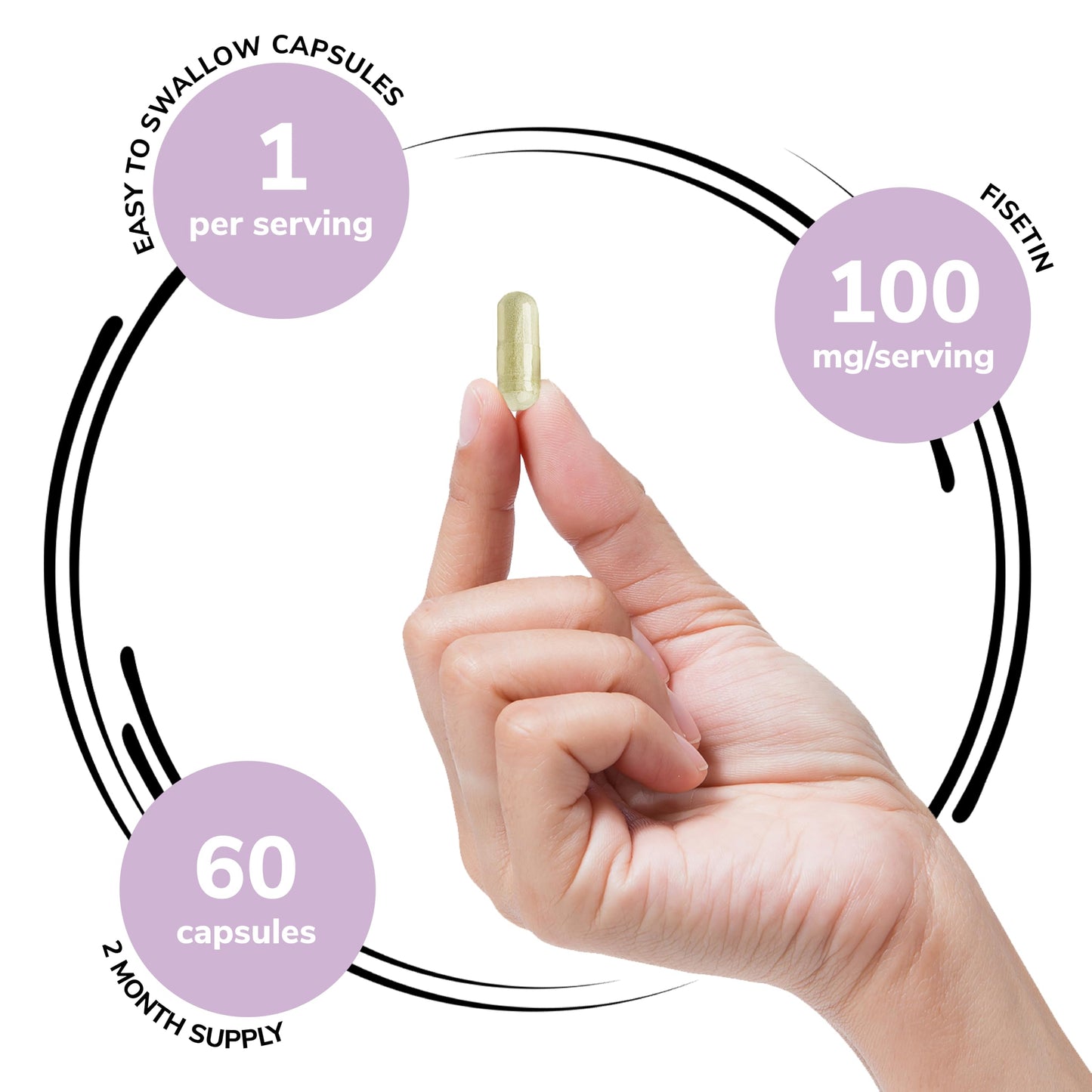 Genex Formulas Fisetin 100mg/Serving, 120 Capsules
