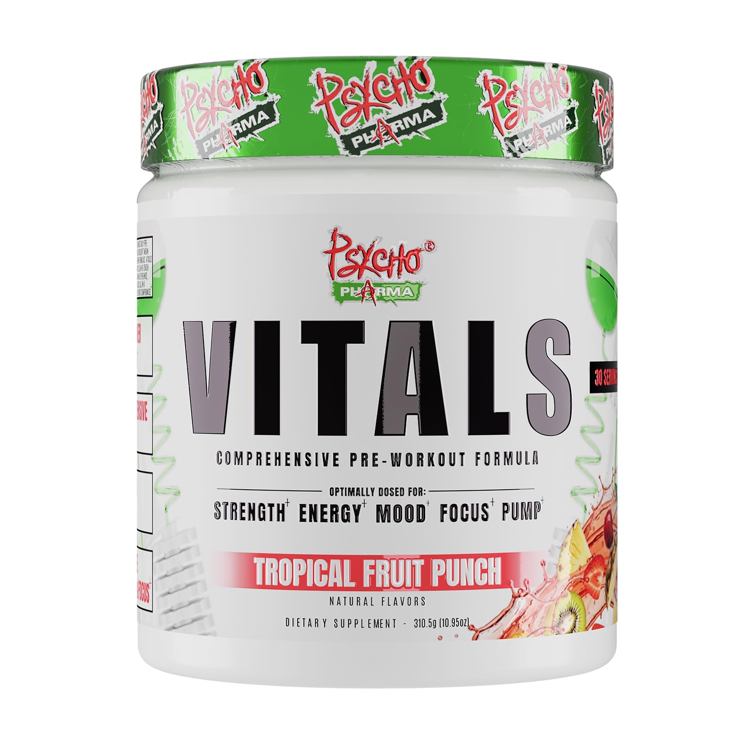 Psycho Pharma Vitals Pre-Workout Powder 10.93 Ounce