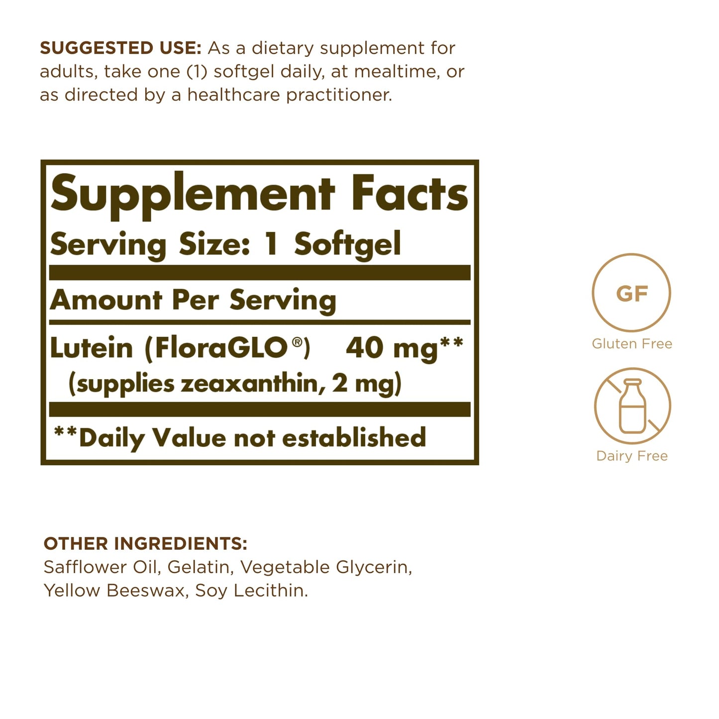 Solgar Lutein 40 mg Softgels 90