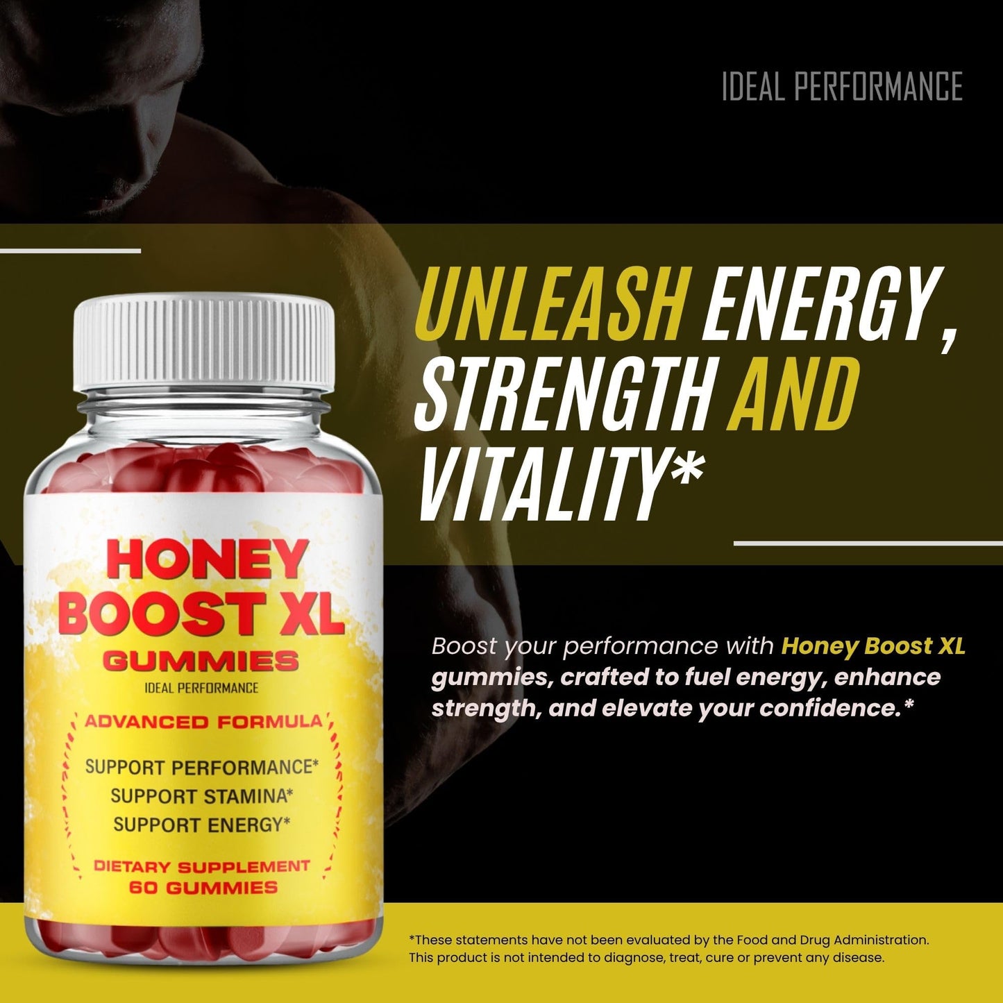 IDEAL PERFORMANCE Honey Boost XL Gummies 120 Count