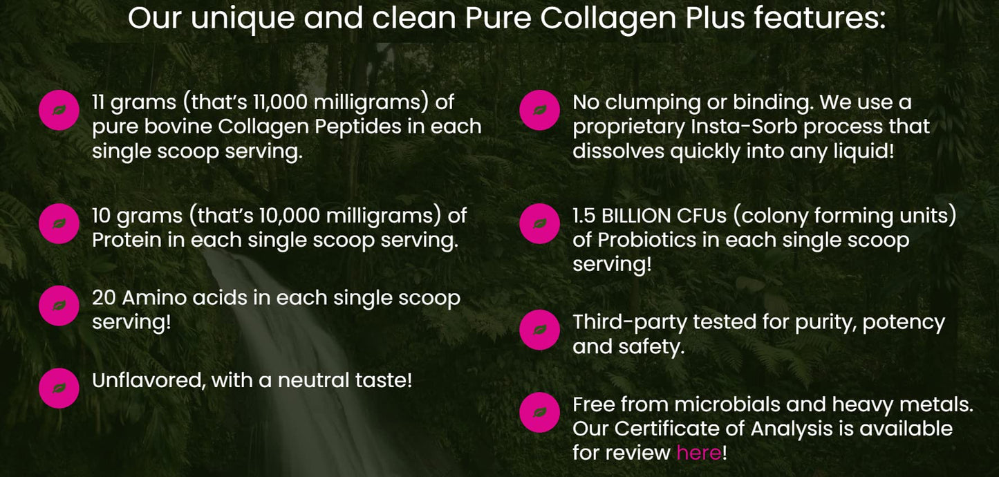 All In Nutritionals Pure Collagen + Probiotics Powder 18.1