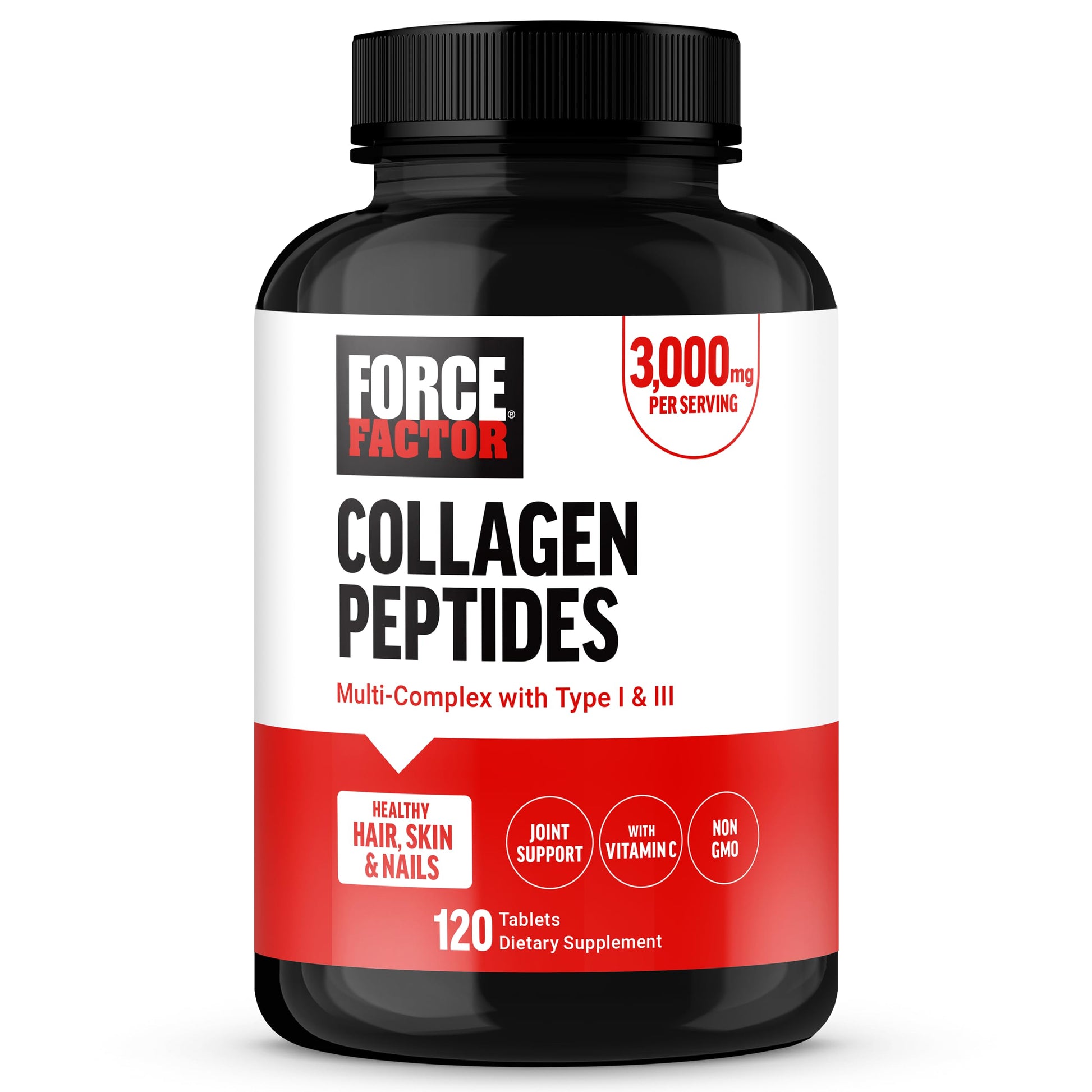 Force Factor Collagen Peptides Tablet, 120 Count
