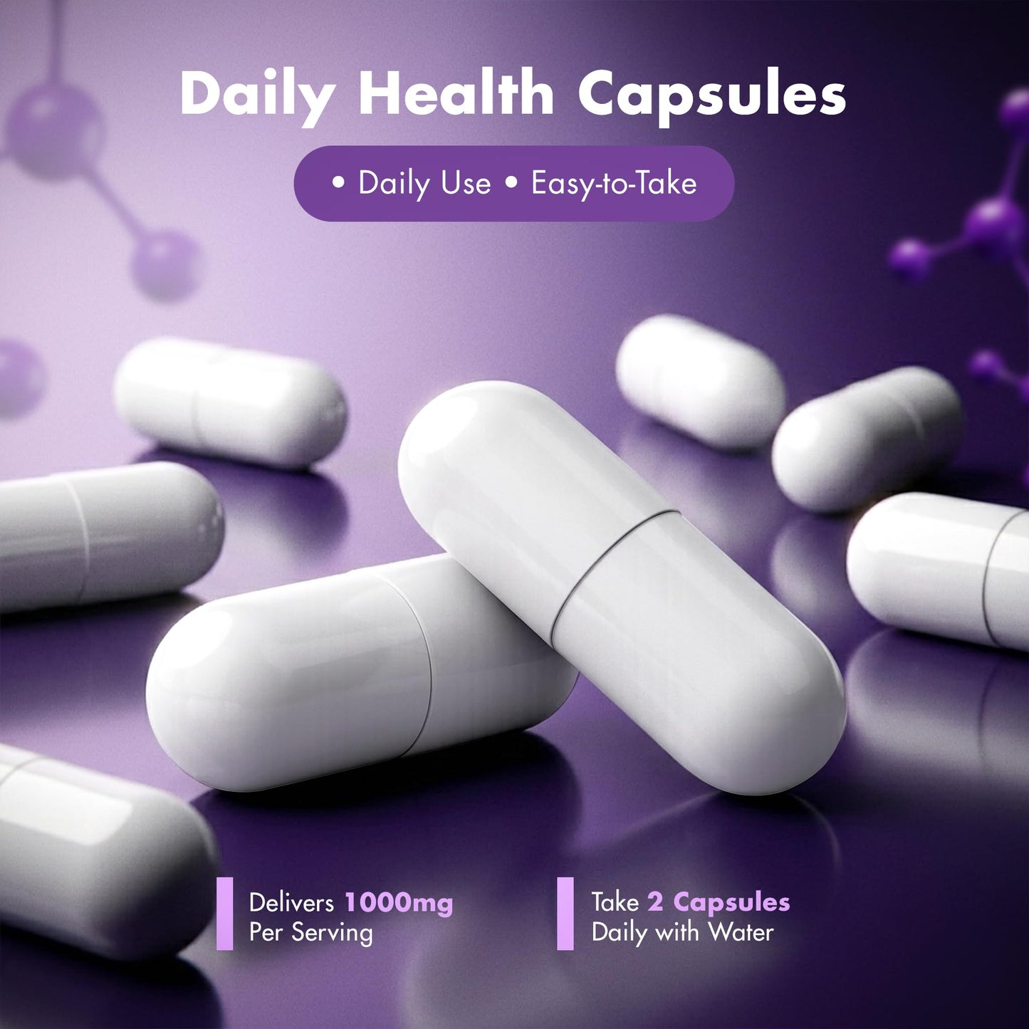 HERVIVA Glycine Supplement Capsule 120 Count