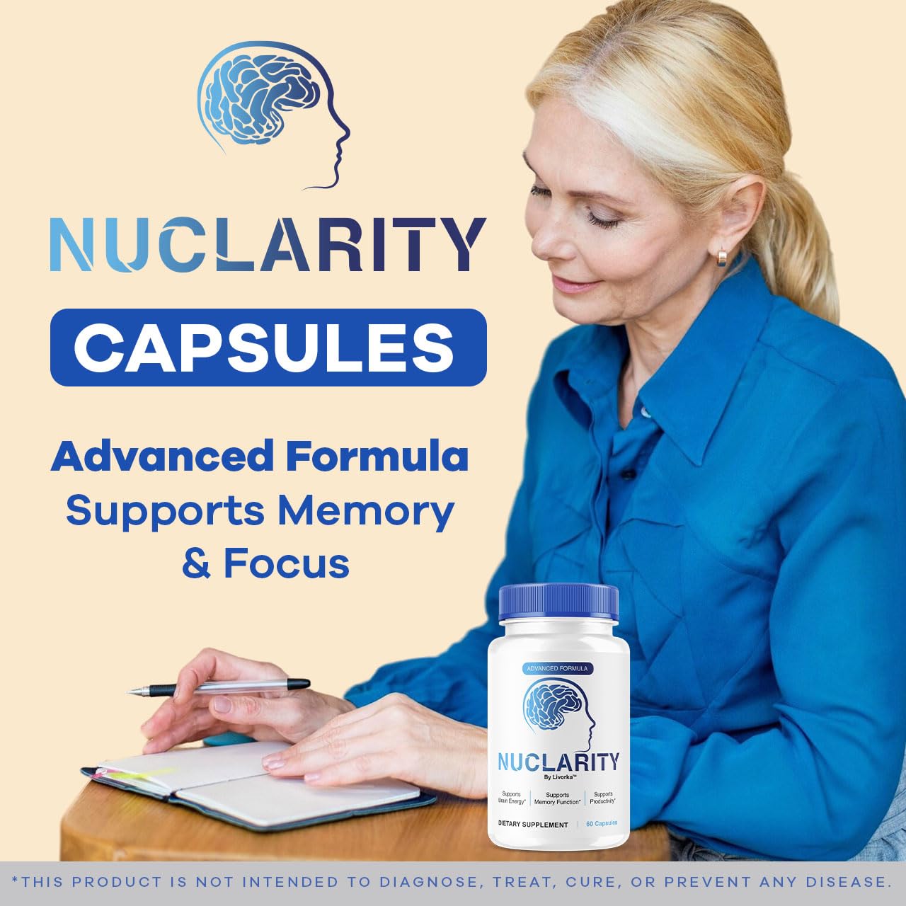 LIVORKA Nuclarity Memory & Focus Support Capsules, 60 Count