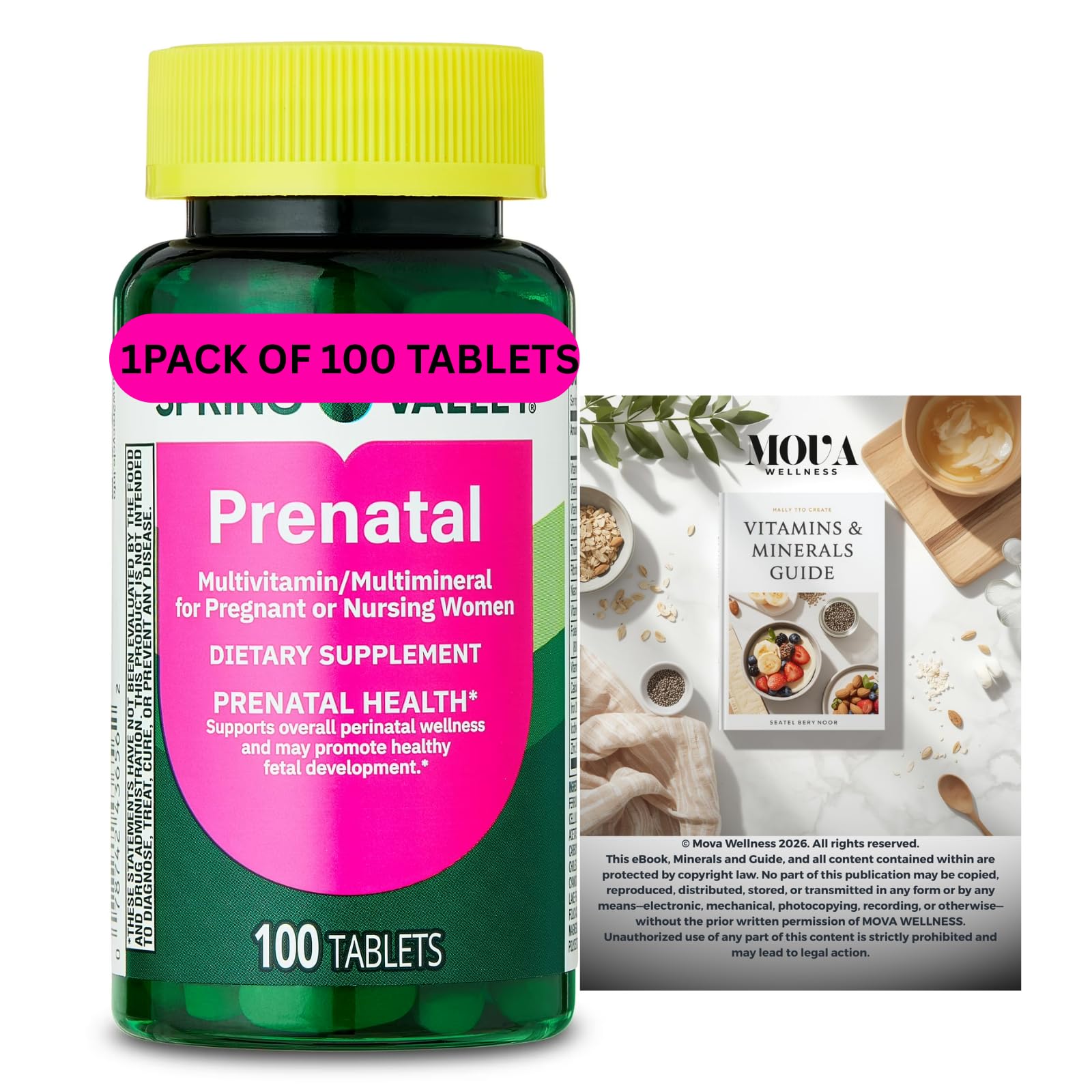 Generic Prenatal Multivitamin 100 Tablets