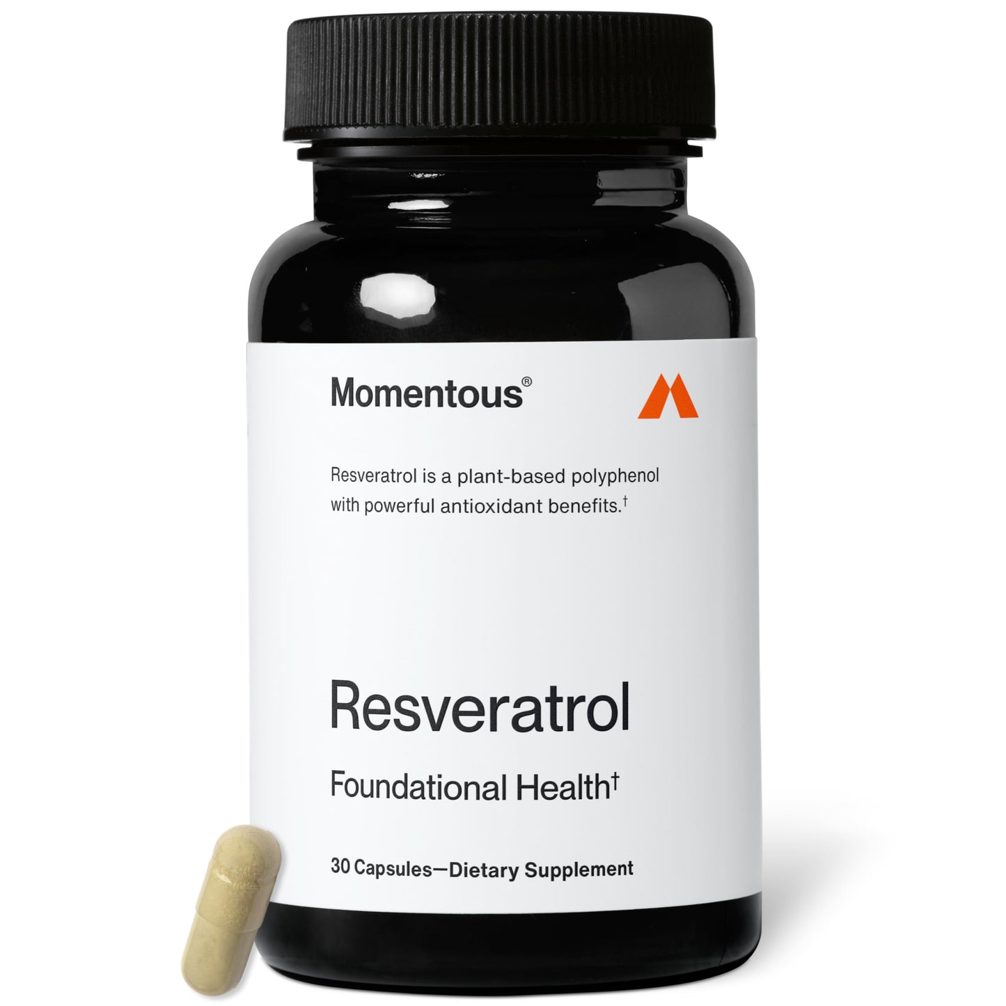 Momentous Resveratrol Supplement Capsule 30 Count