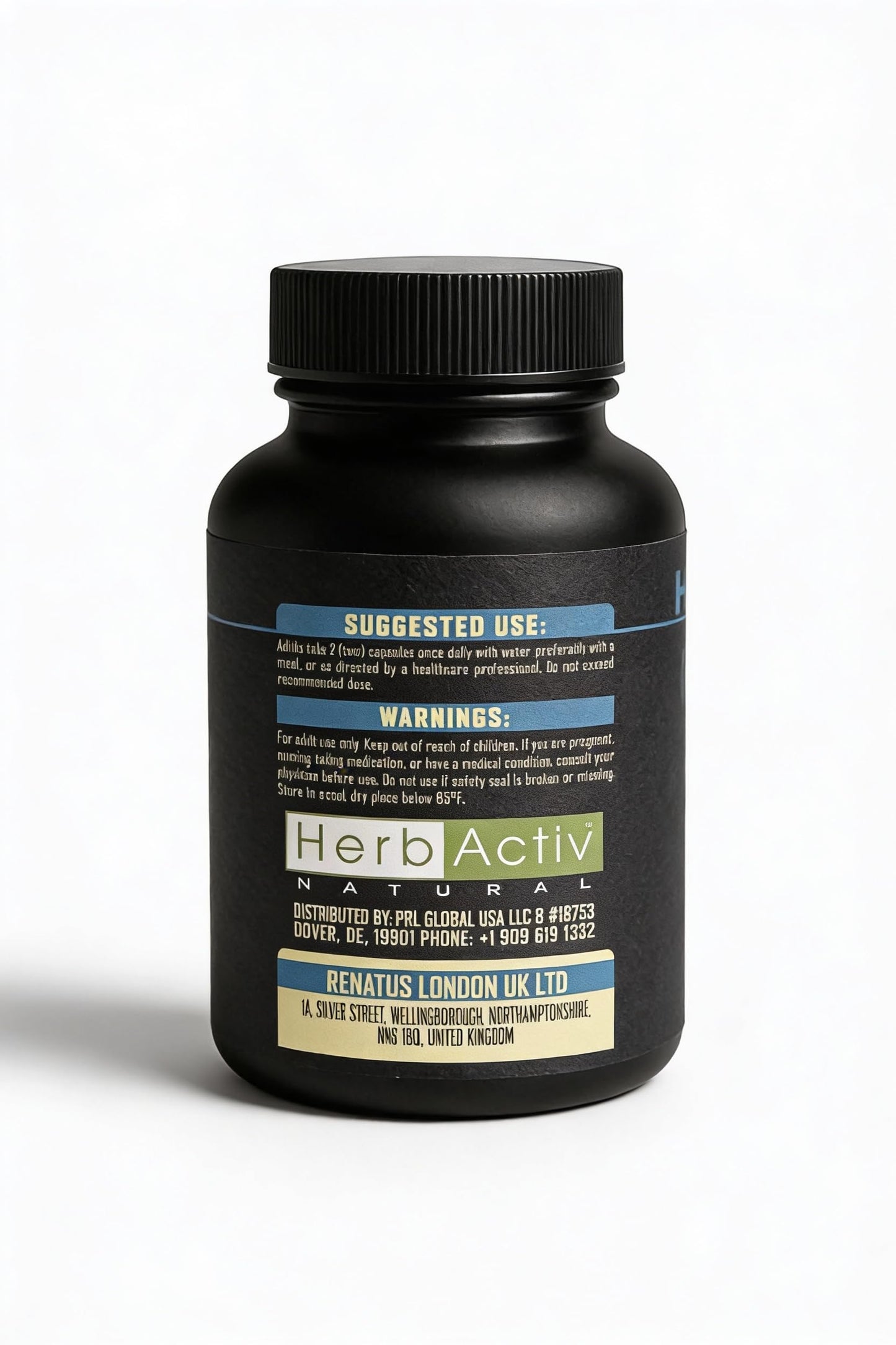 Herb Activ Natural Magnesium Triple Complex 300 mg - Malate, Glycinate & Citrate - Non-GMO, Gluten Free, Soy Free - 90 Capsules