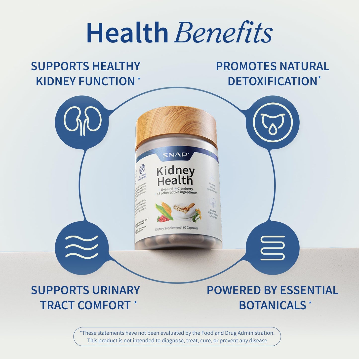 Snap Supplements Kidney Health Support Supplement 60 Capsules